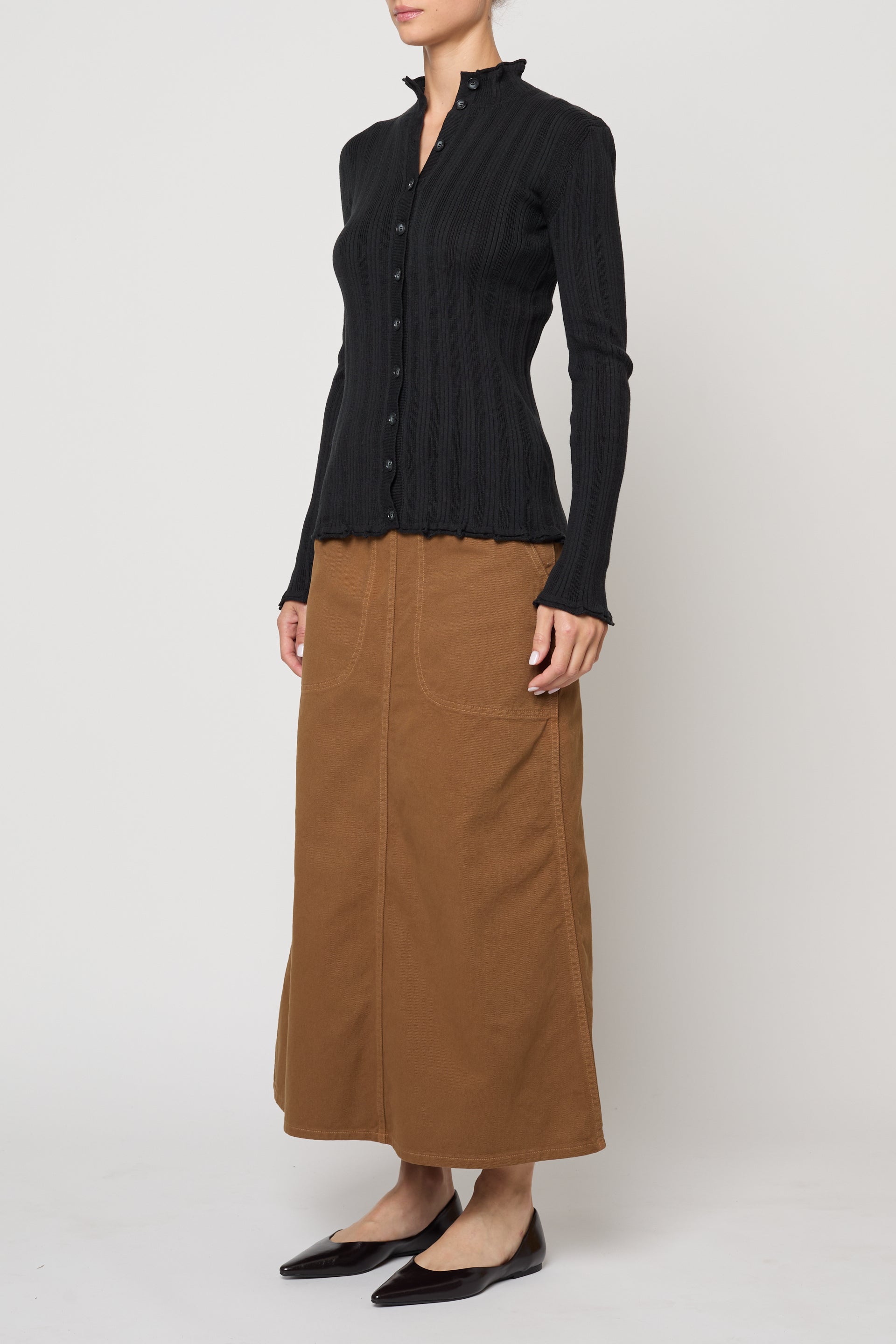 Pointelle Cardigan in Cotton