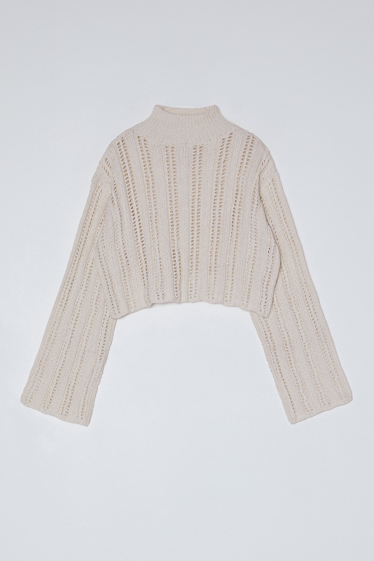 Lousanne Sweater Top in Cotton Knit - Cream