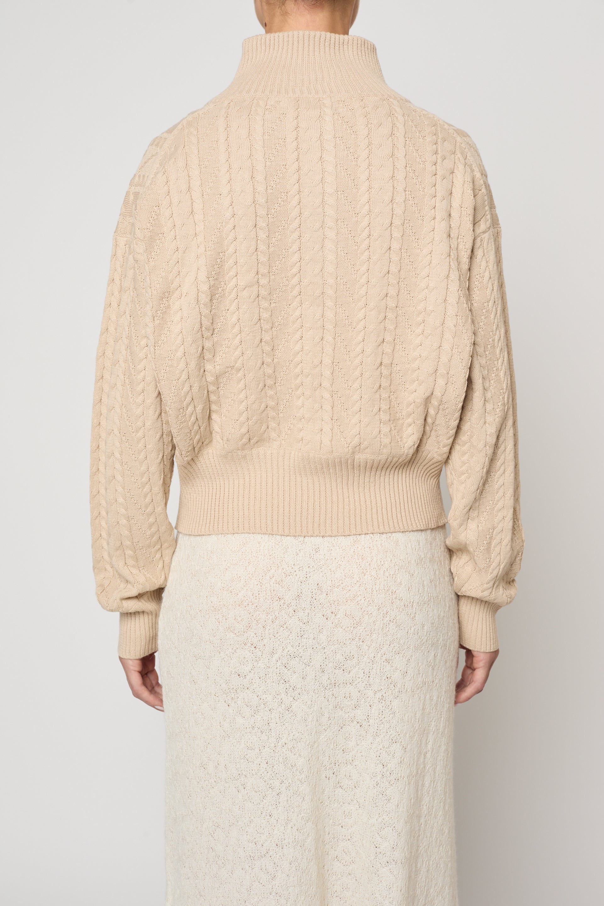 Nova Zip Sweater in Rope Knit