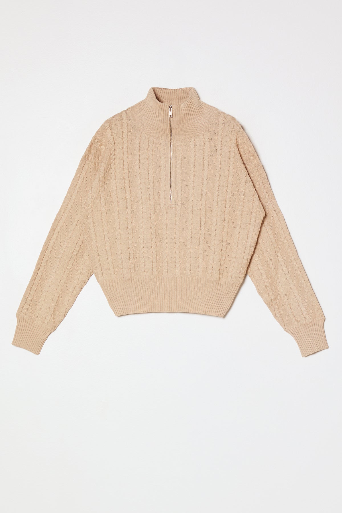 Nova Zip Sweater in Rope Knit