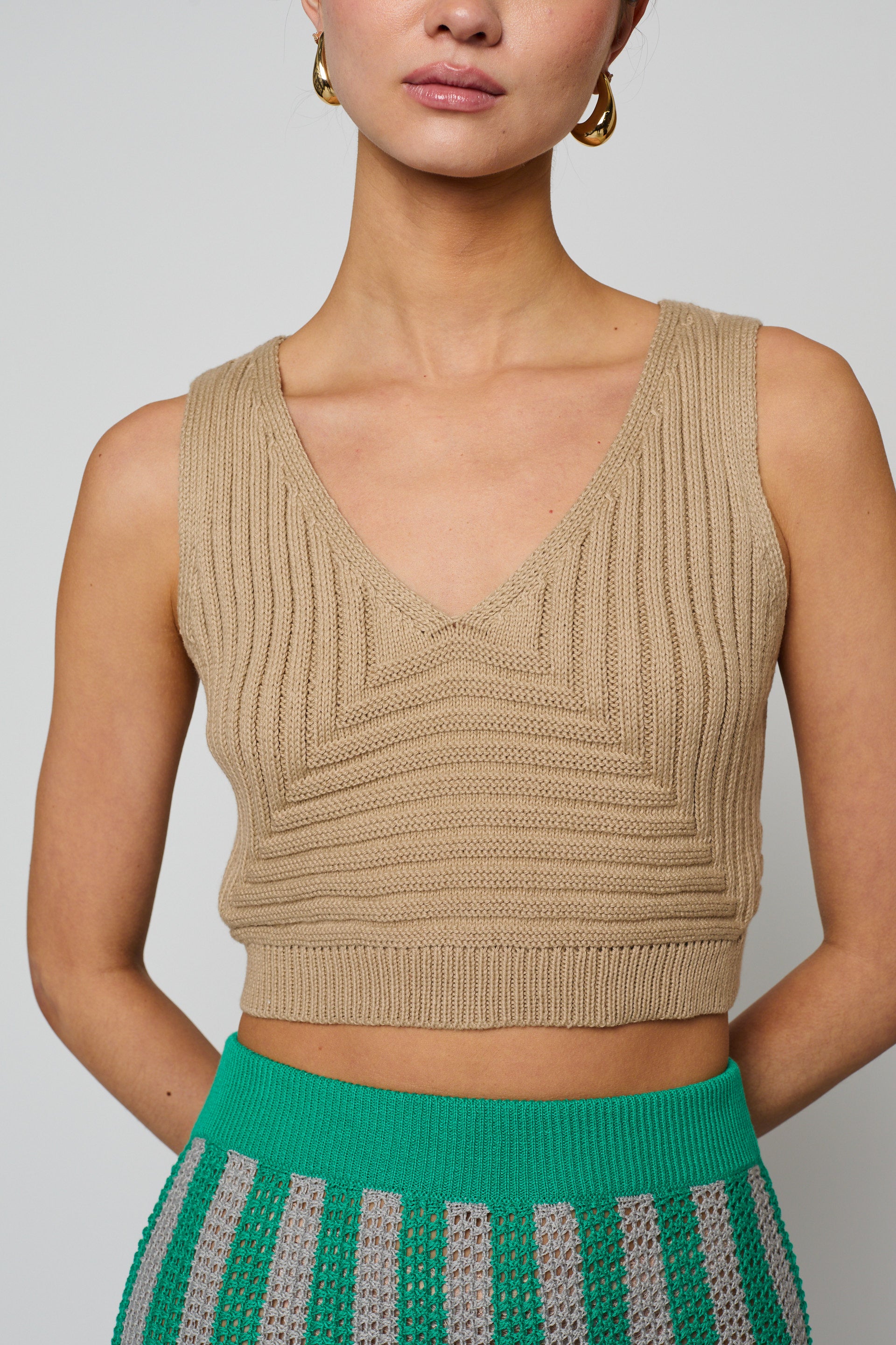 CROPPED RIB TOP