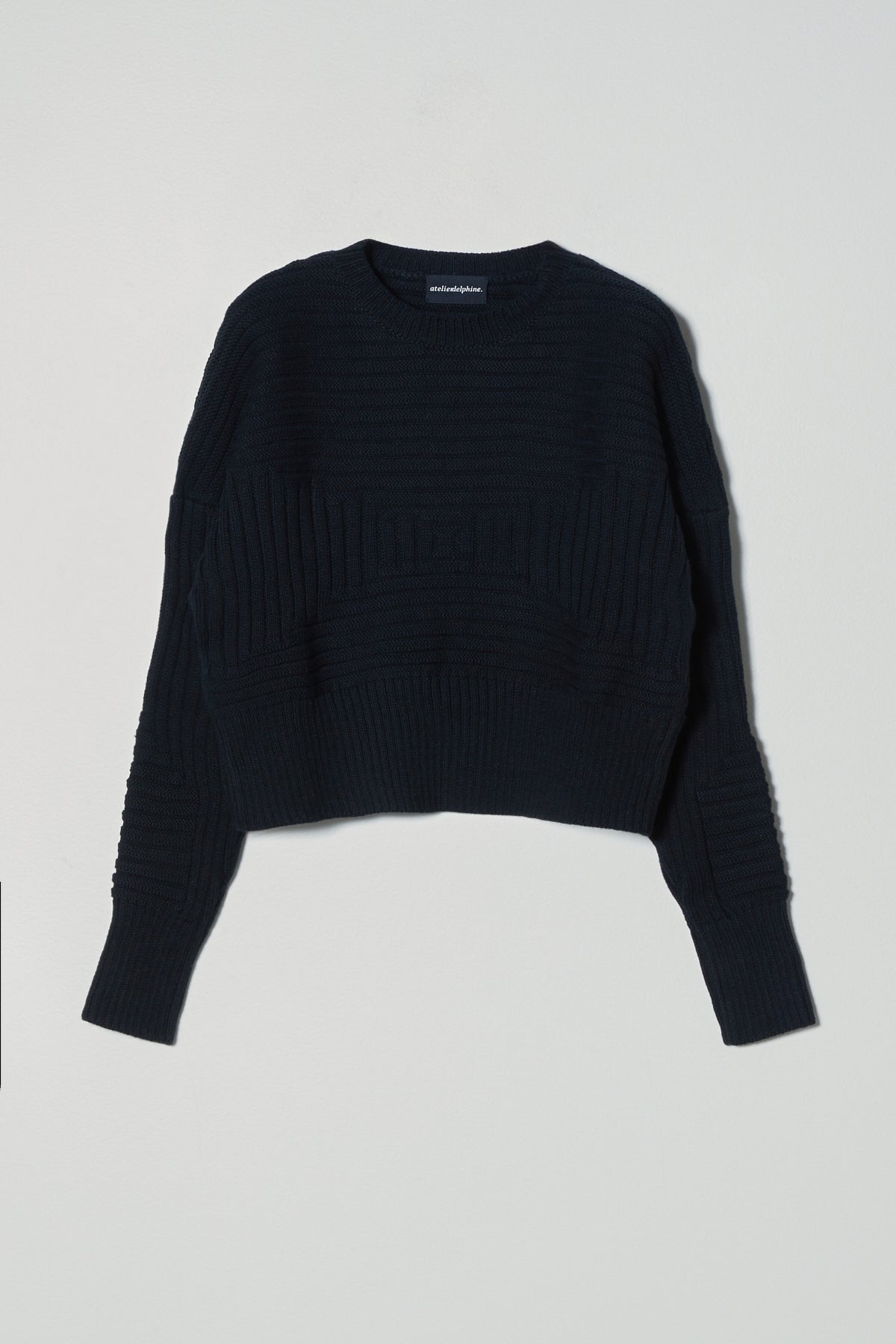 Geometric Knit Cotton Sweater