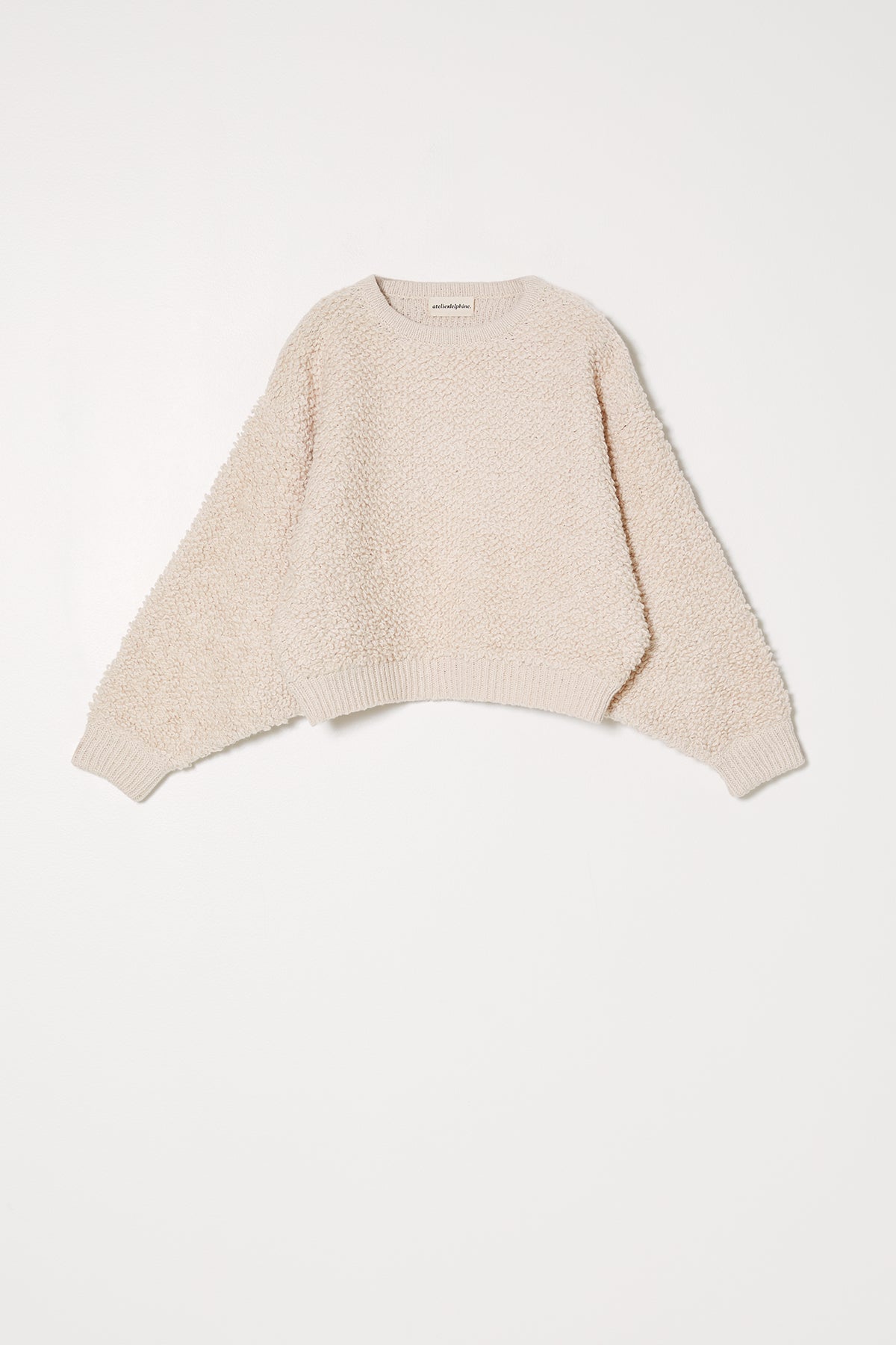 Balloon Sleeve Sweater in Chunky Loop Cotton