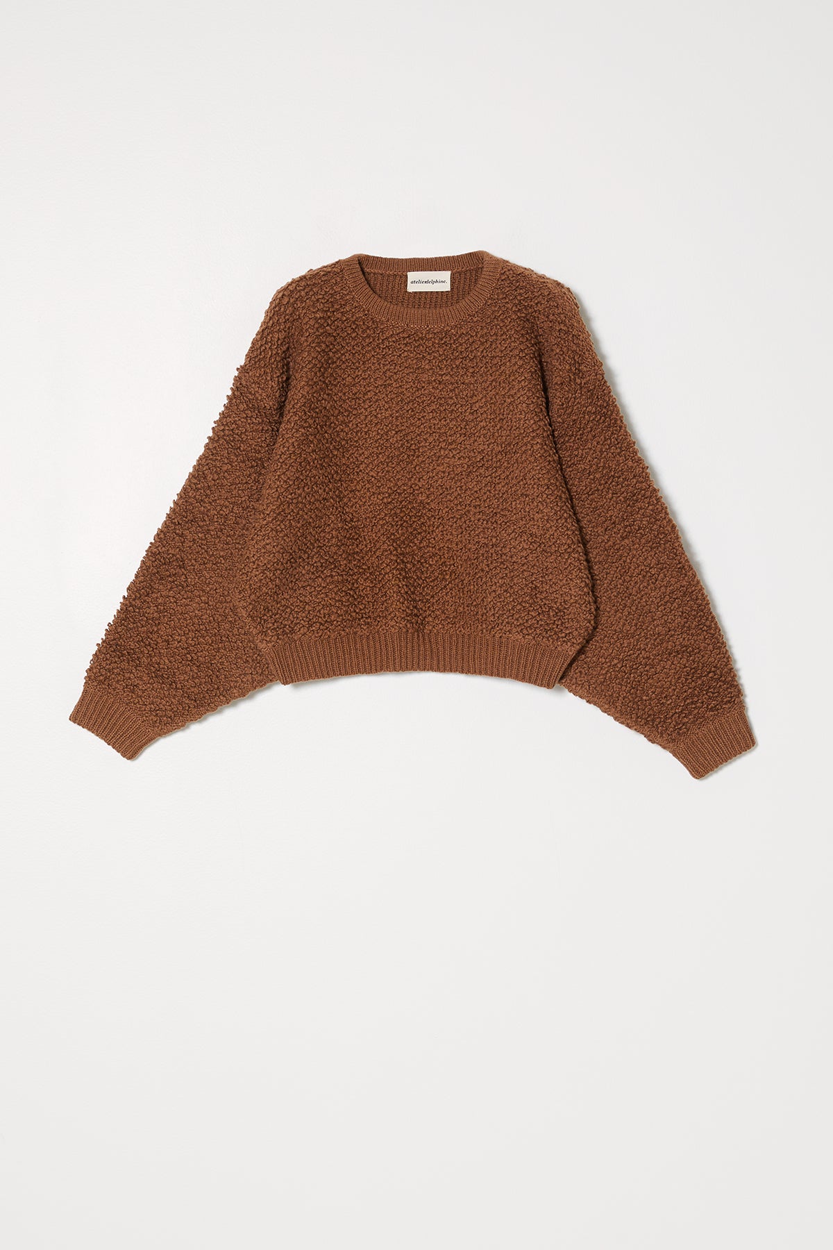 Balloon Sleeve Sweater in Chunky Loop Cotton