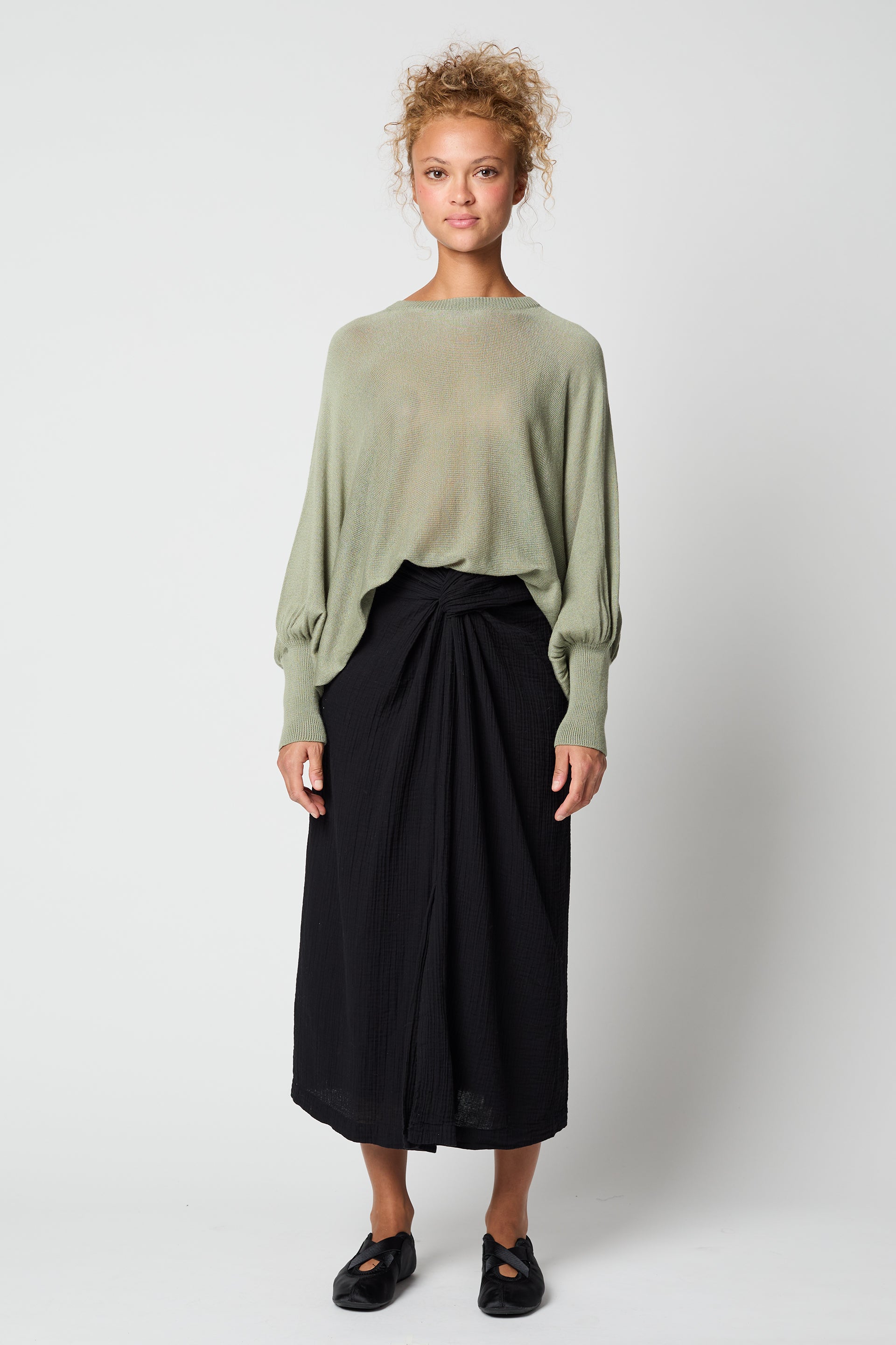 Handkerchief Skirt in Organic Crinkled Cotton