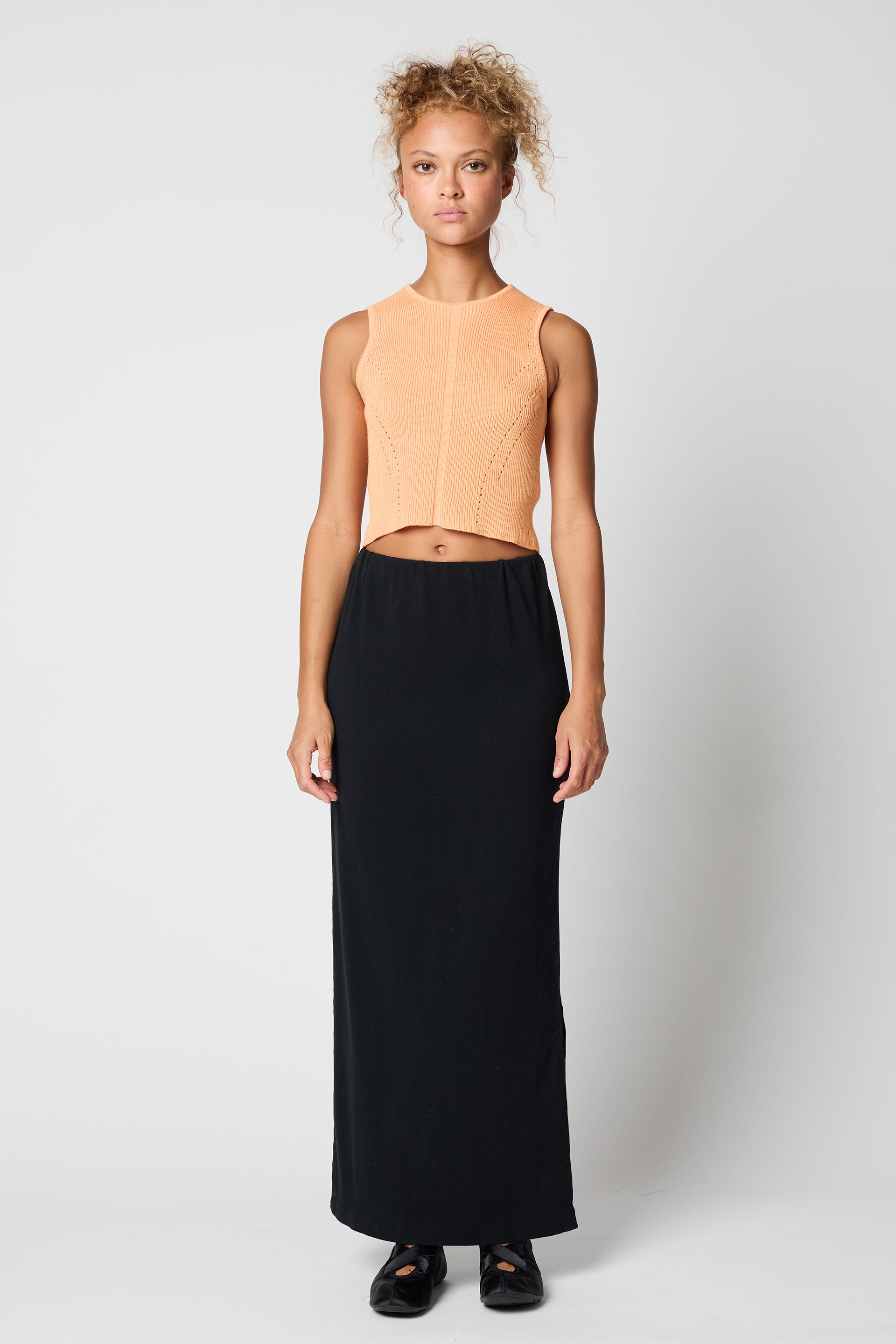 Jersey Maxi Rib Skirt
