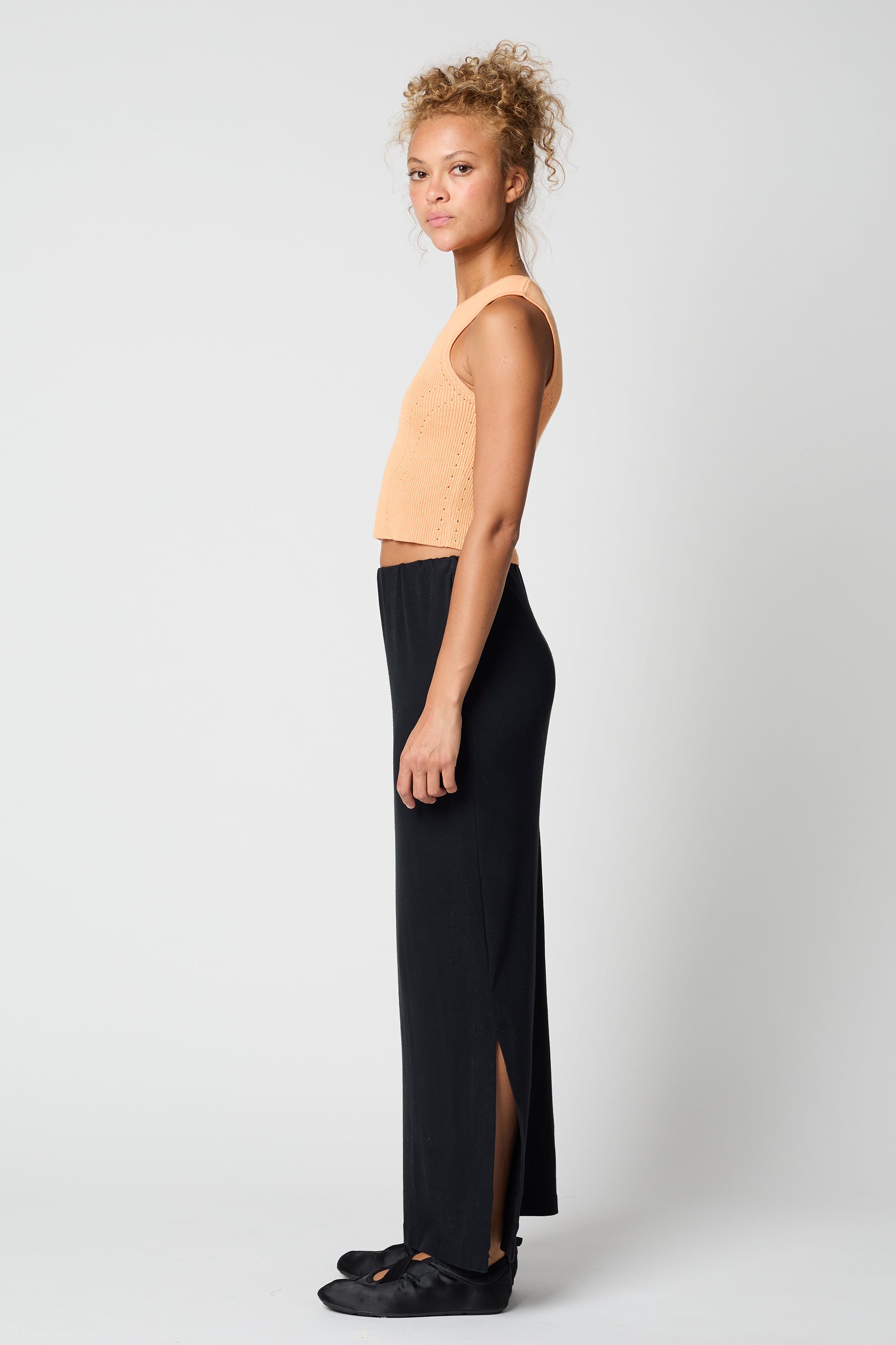 Jersey Maxi Rib Skirt