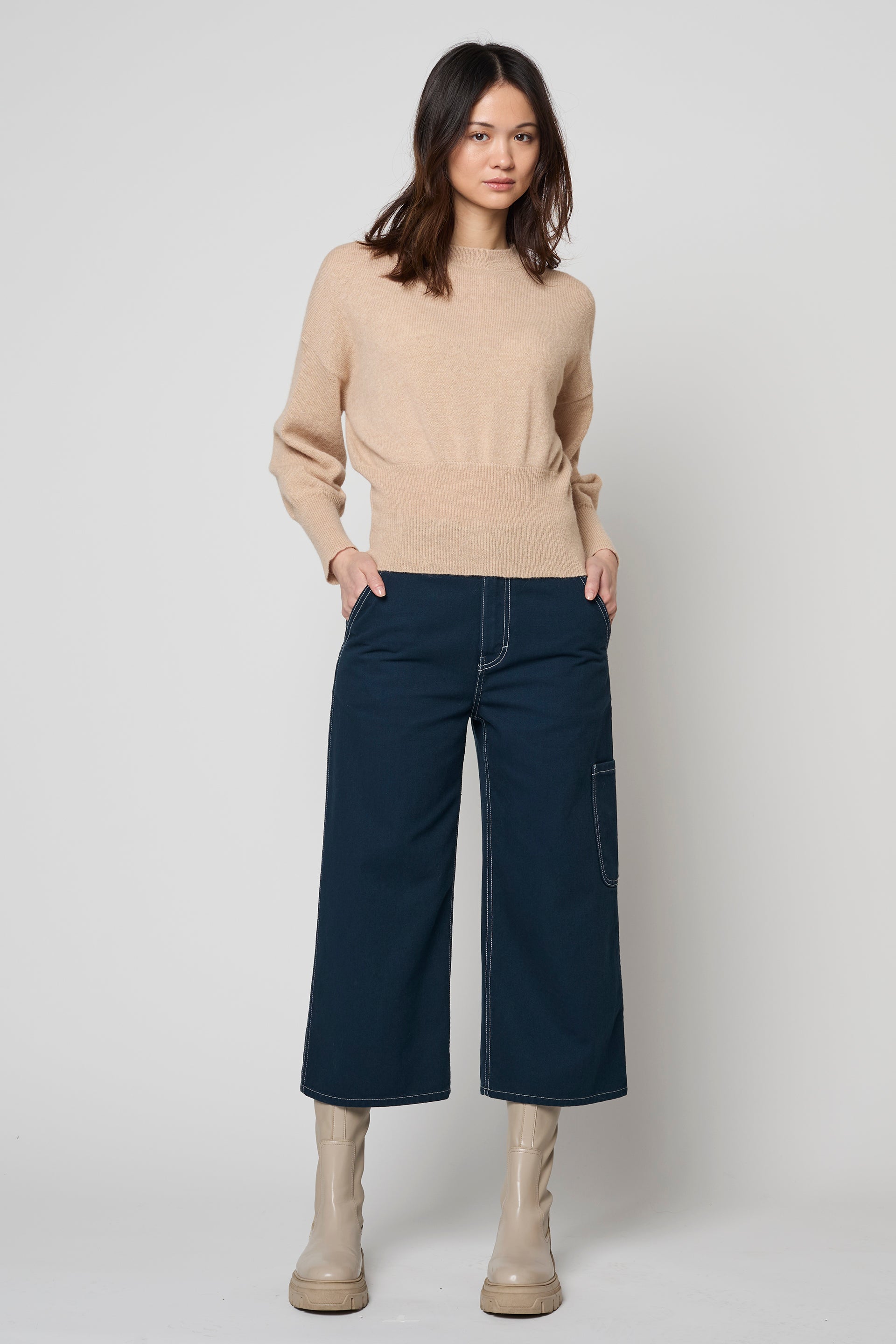 Joliette Sweater in High Gauge Alpaca