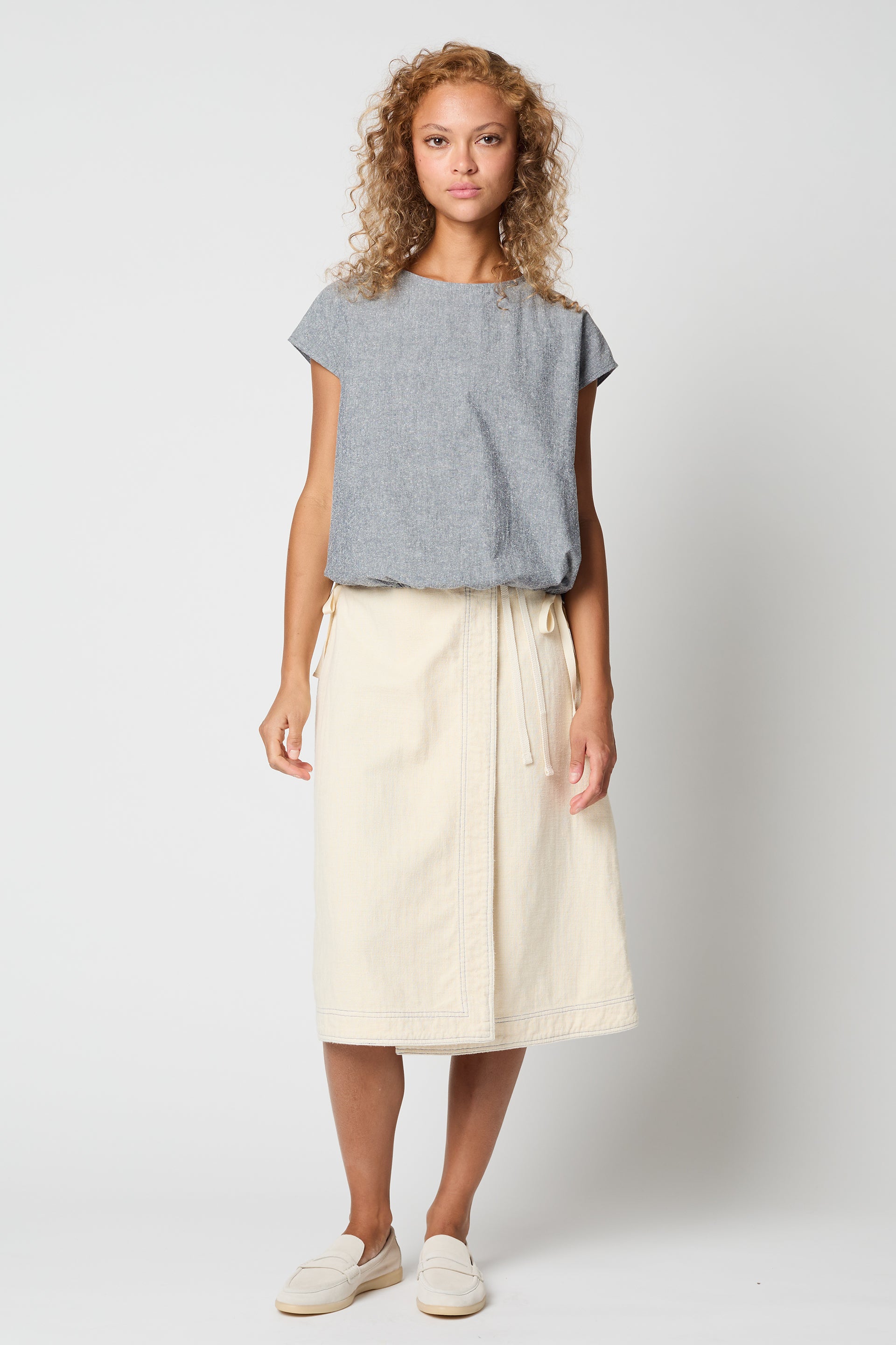Yvette Skirt in Heavyweight Japanese Double Layer Gauze