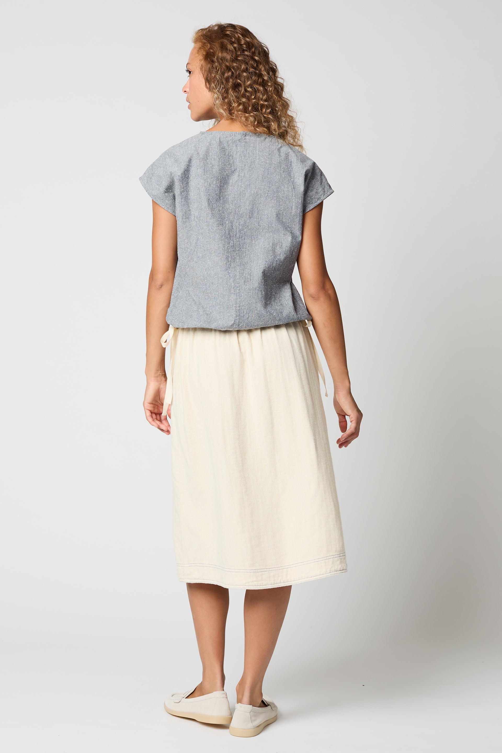 Yvette Skirt in Heavyweight Japanese Double Layer Gauze