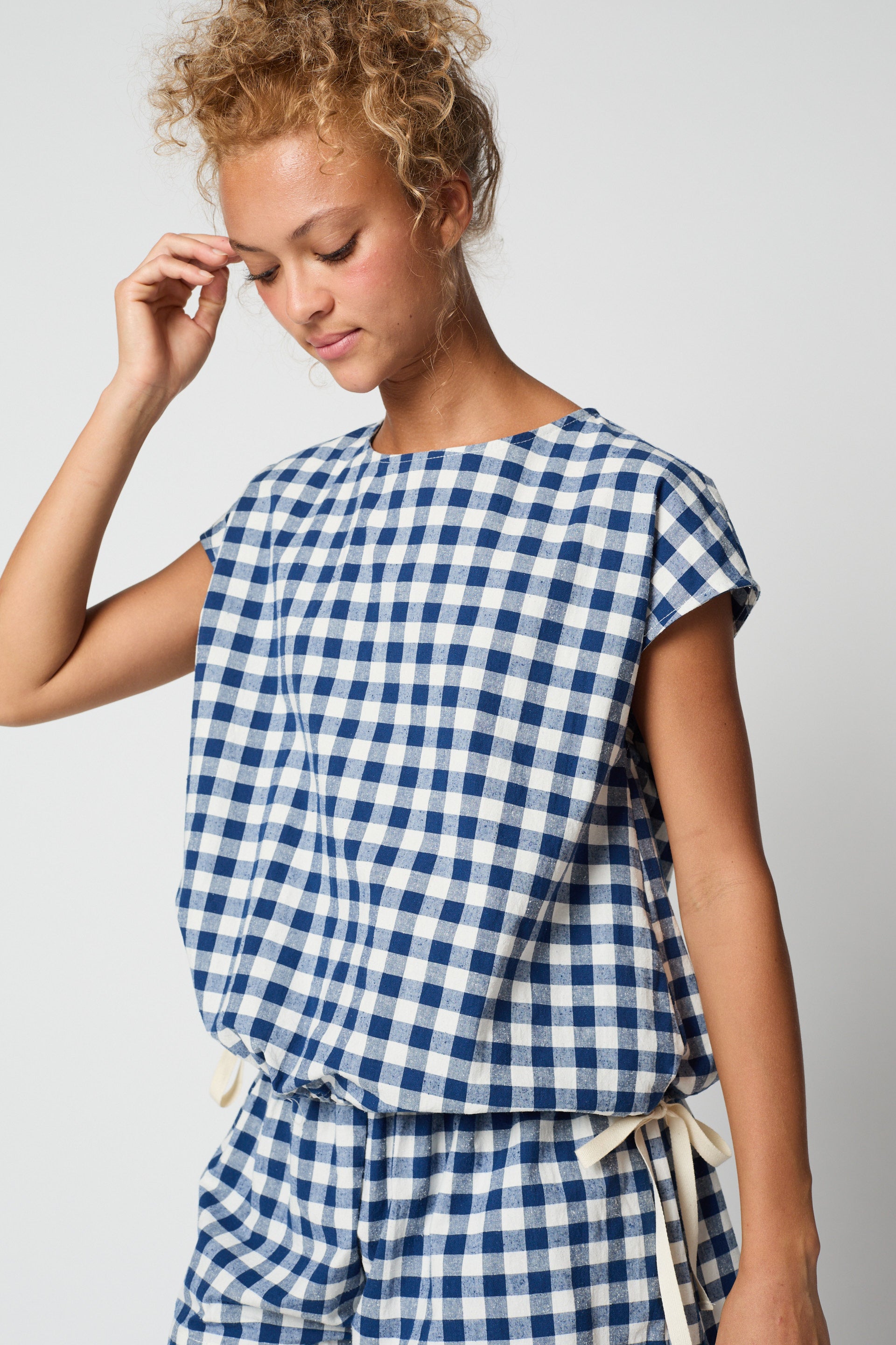 Gaia Top in Raw Silk Cotton Blend