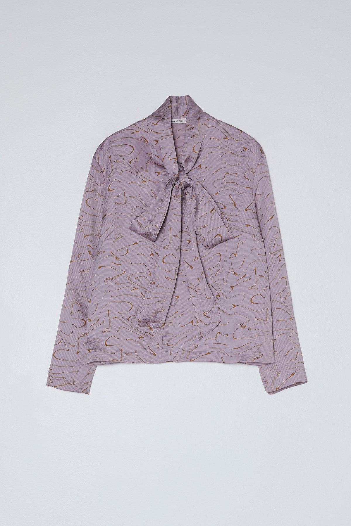 SCARF BLOUSE in Satin Prints