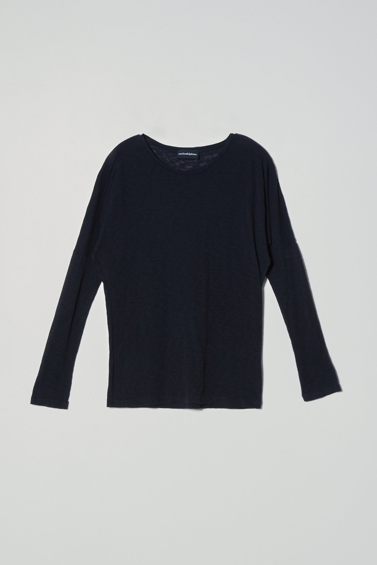 Dolman Long Sleeve Tee in Slub Organic Supima Cotton