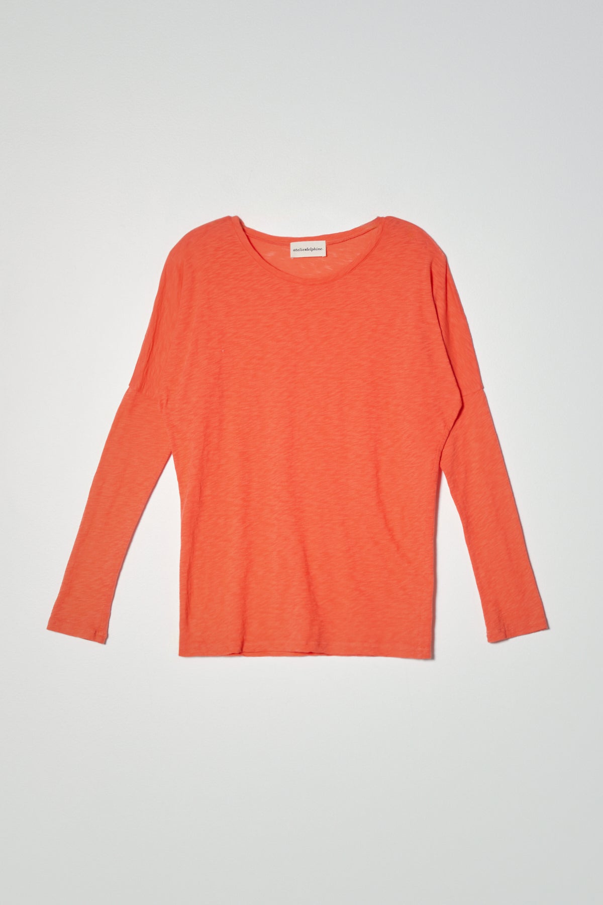 Dolman Long Sleeve Tee in Slub Organic Supima Cotton