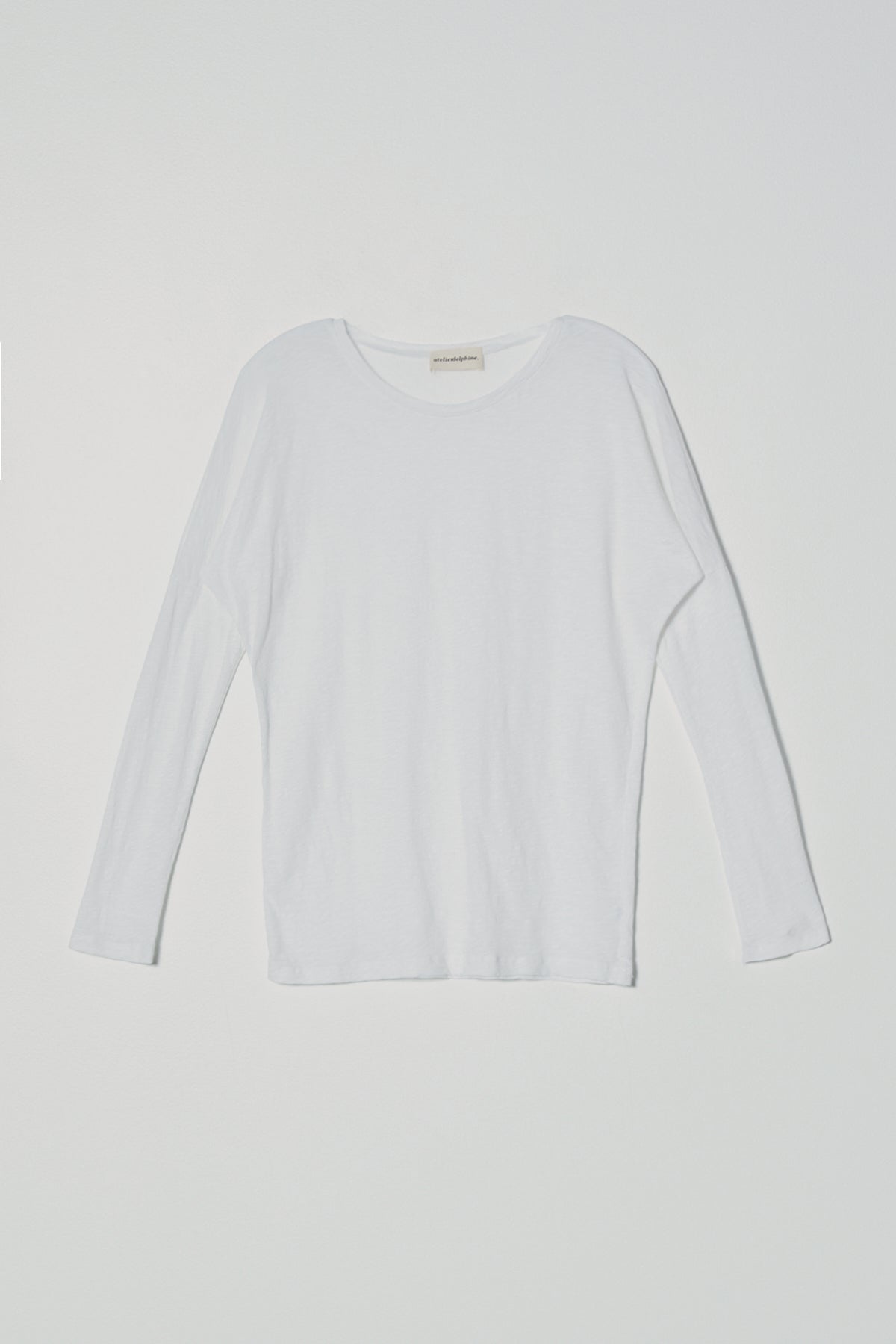 Dolman Long Sleeve Tee in Slub Organic Supima Cotton