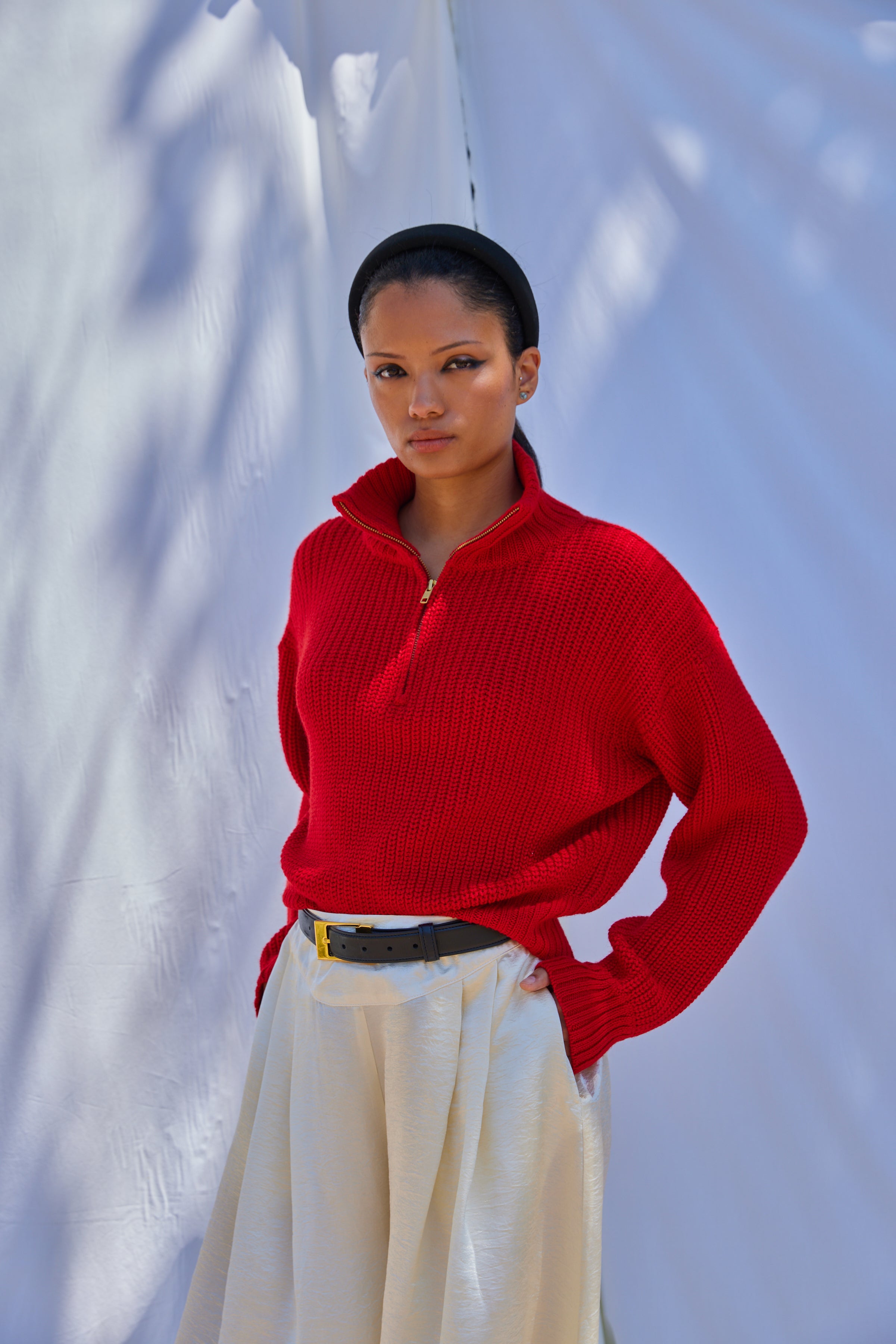 Nova Zip Sweater in Baby Alpaca