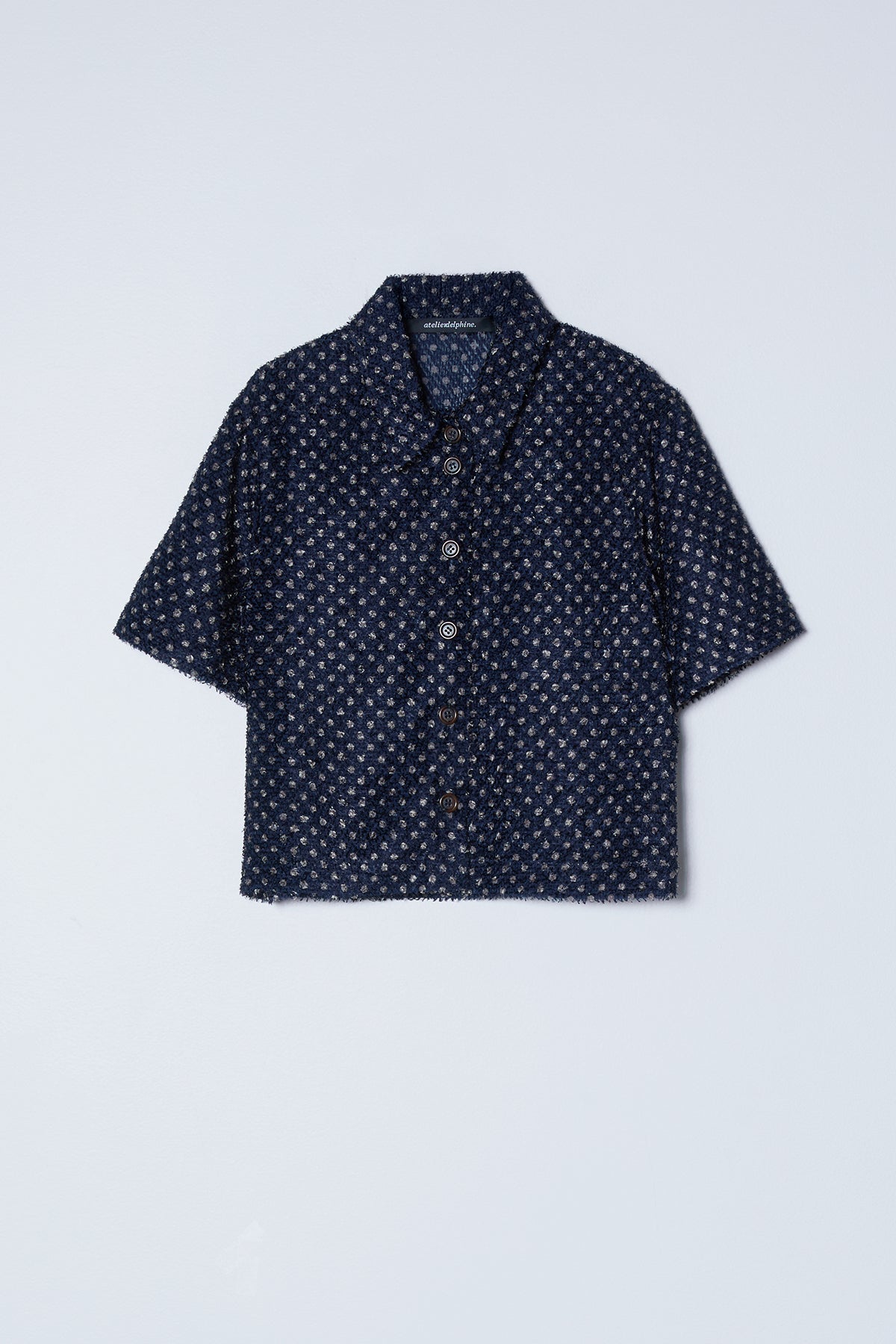 Anouk Blouse in Sheer Fuzzy Polka Dots