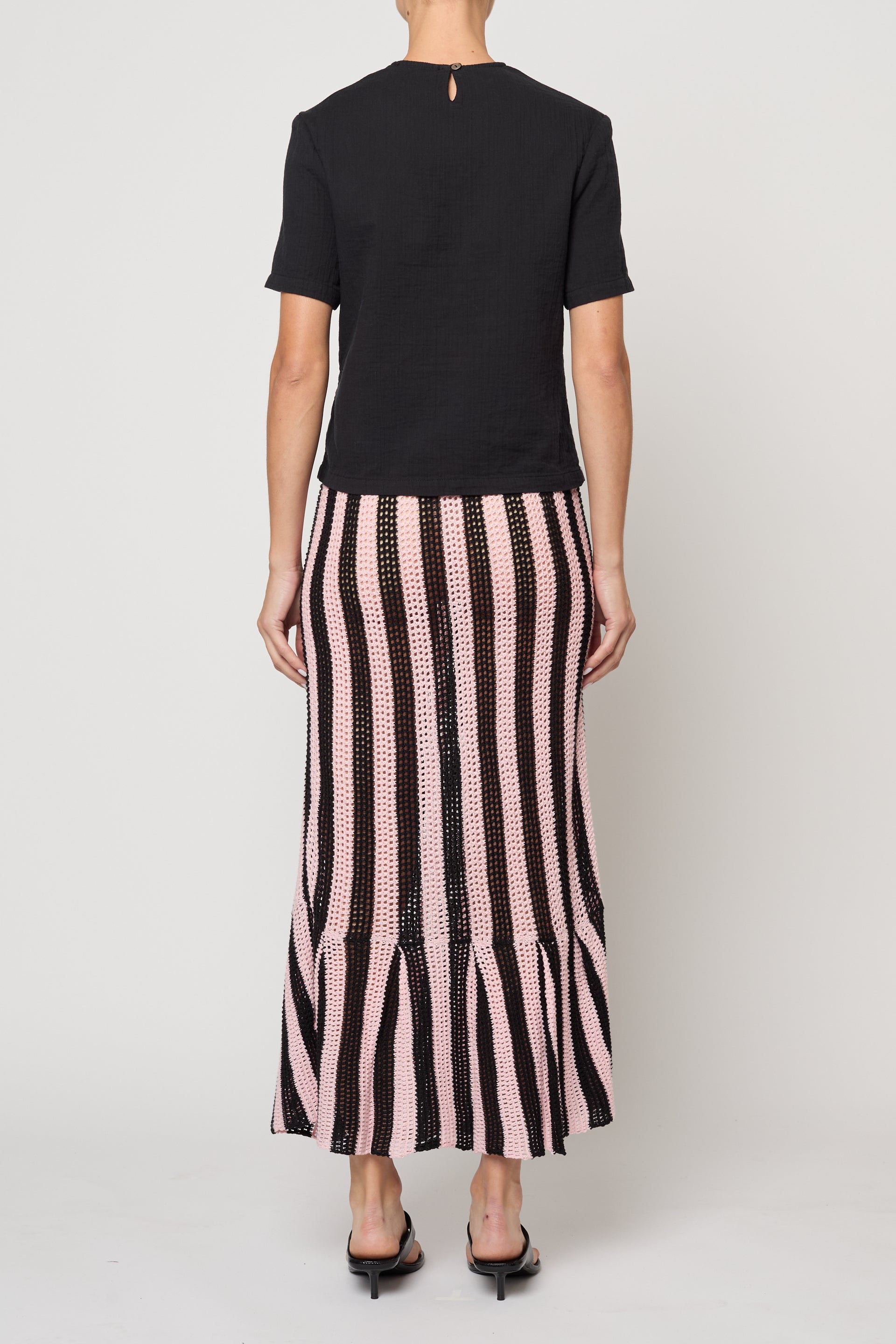 Crop Top in Crinkled Cotton Gauze