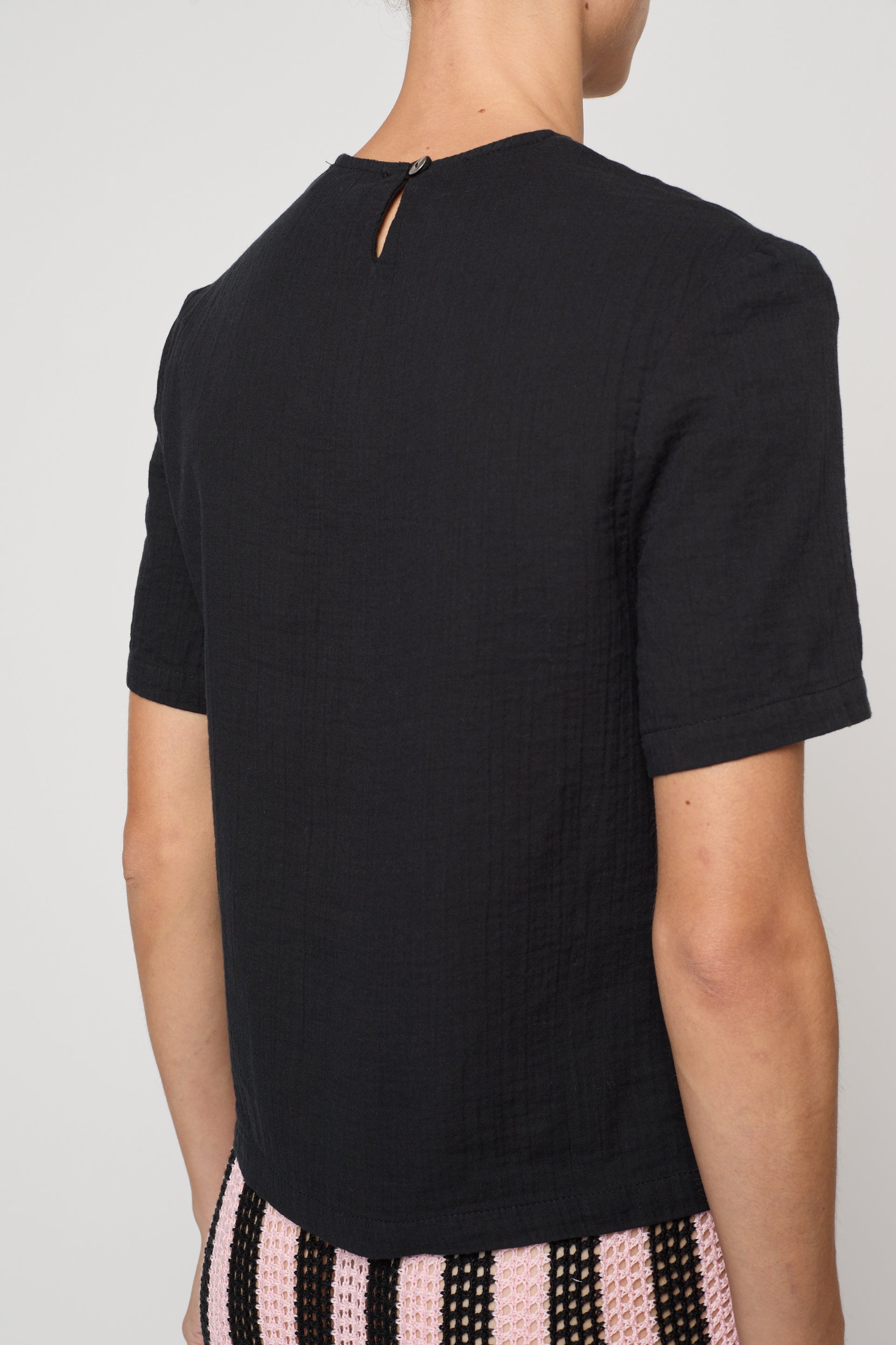Crop Top in Crinkled Cotton Gauze