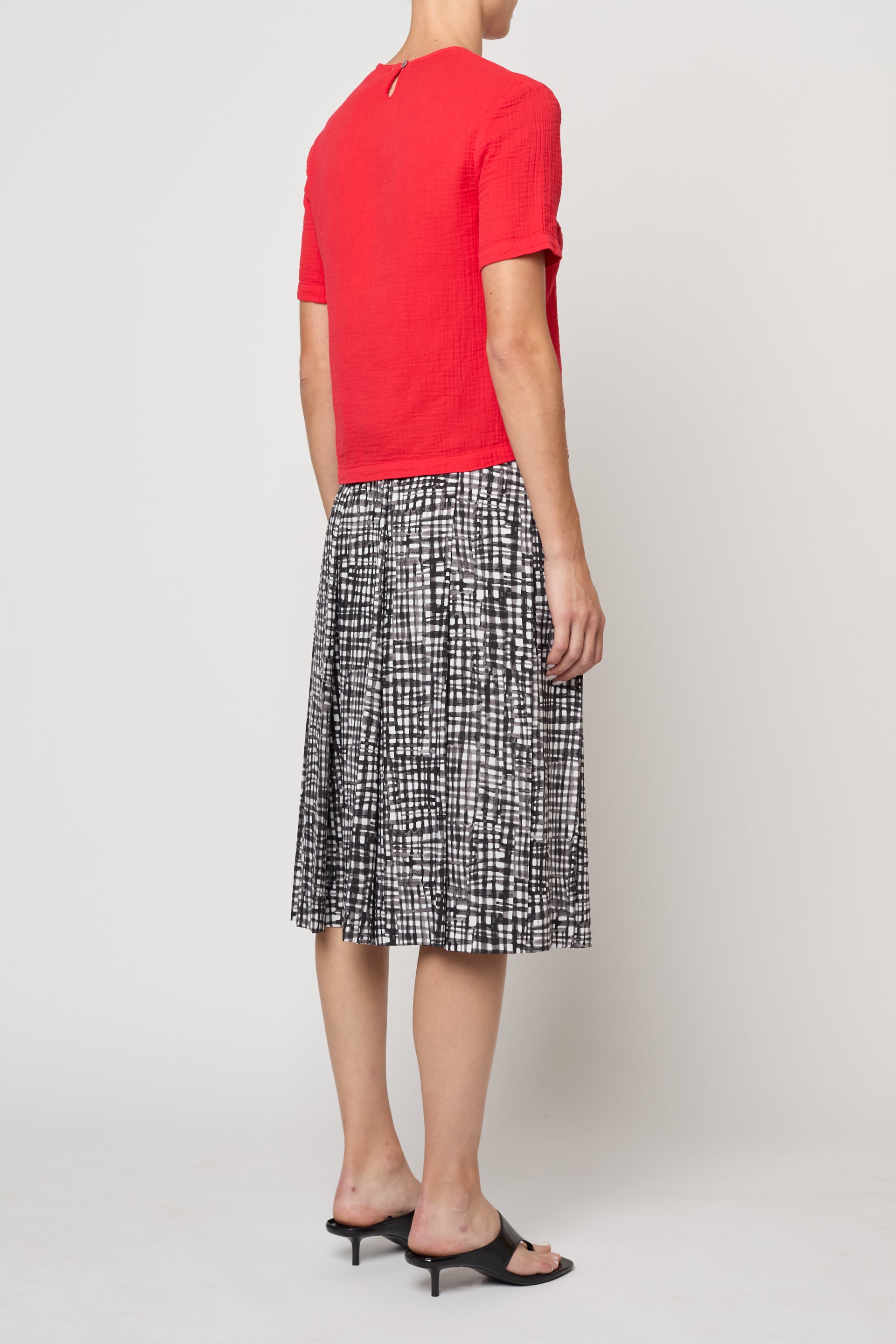 Crop Top in Crinkled Cotton Gauze