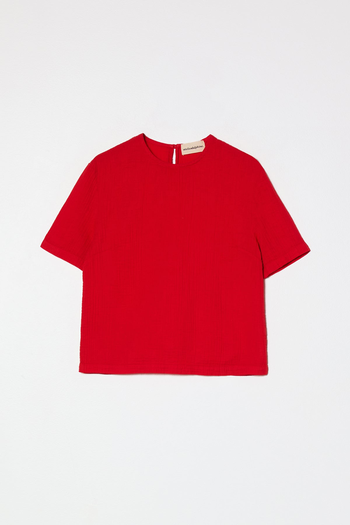 Crop Top in Crinkled Cotton Gauze