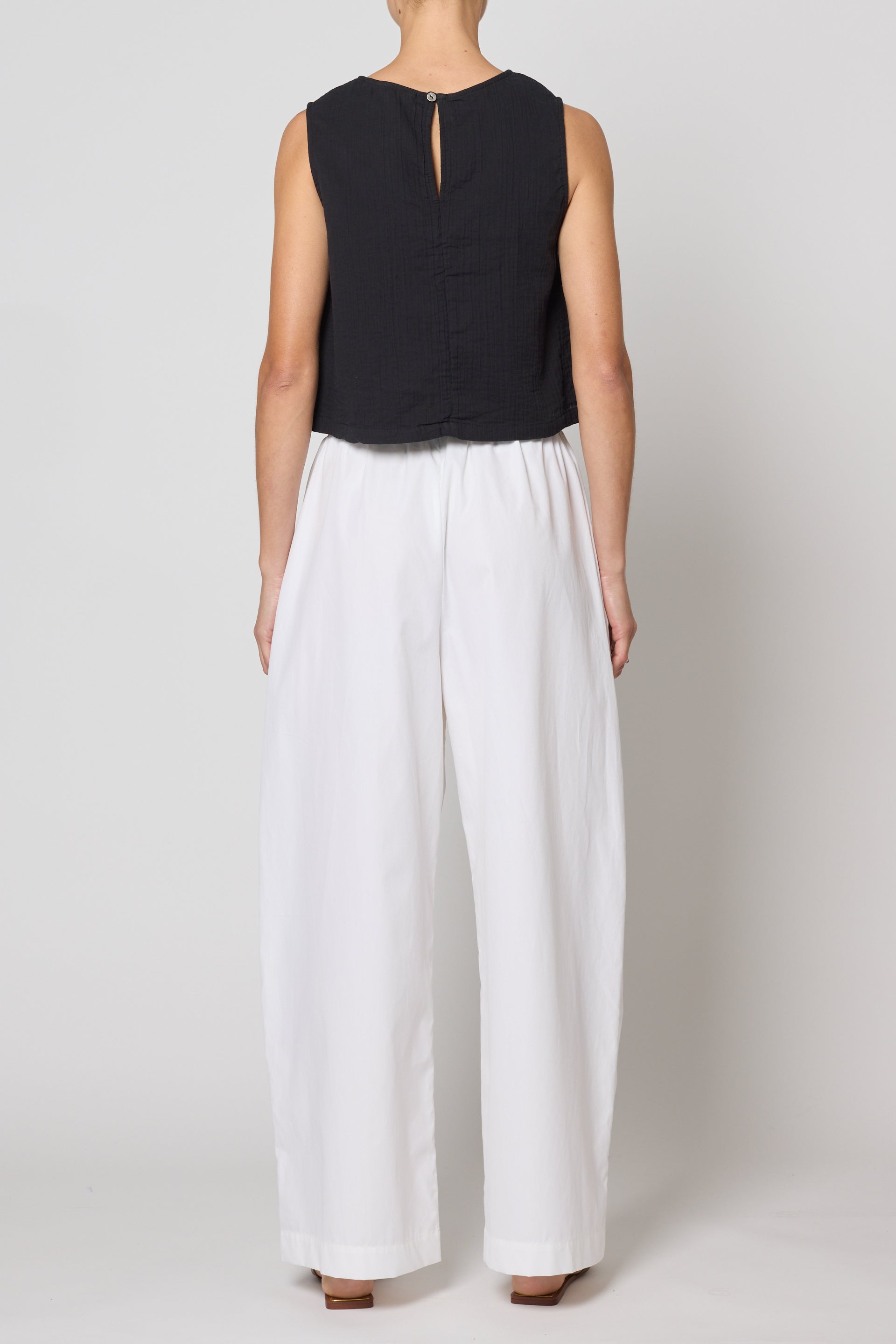 Simple Tank in Crinkled Cotton Gauze