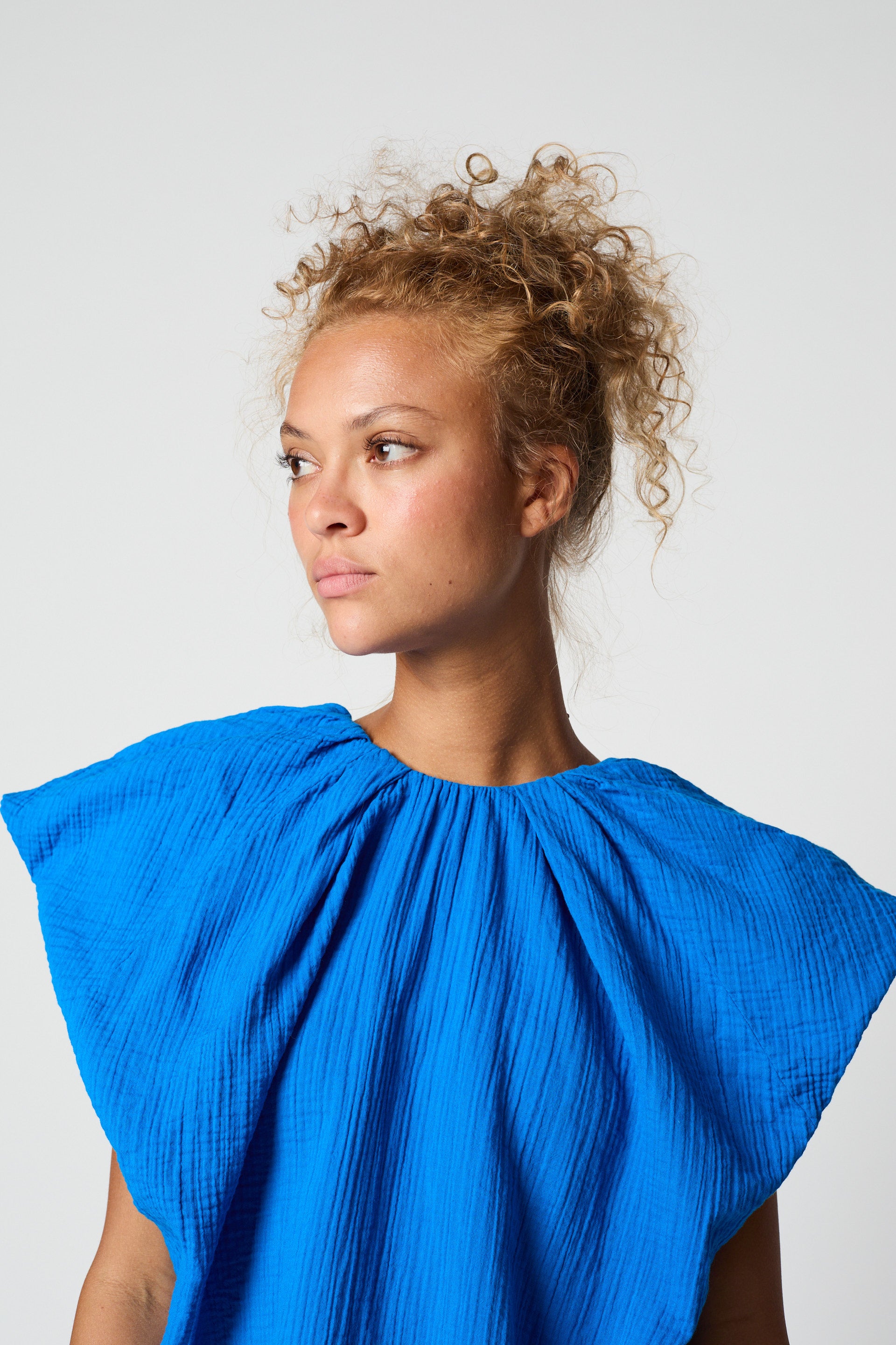 Cacie Top in Organic Crinkled Cotton