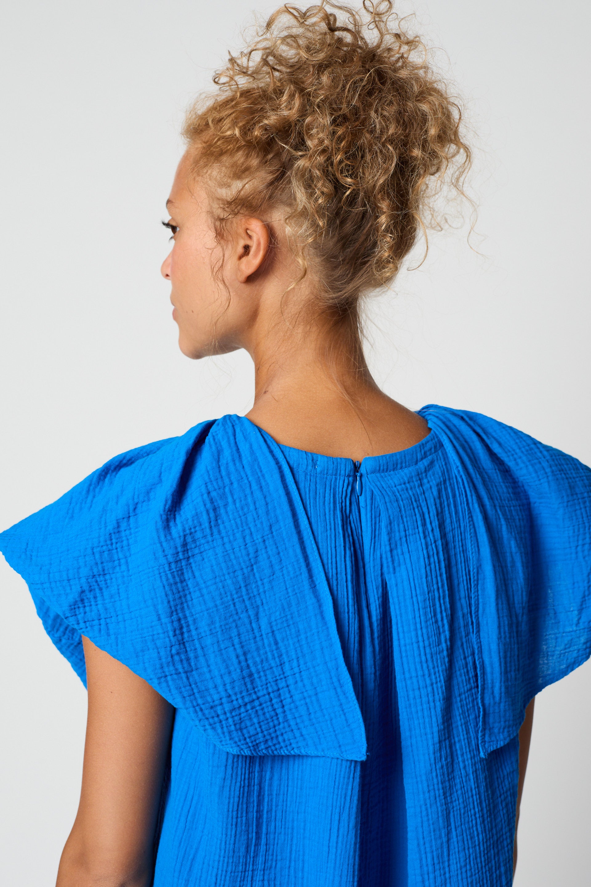 Cacie Top in Organic Crinkled Cotton