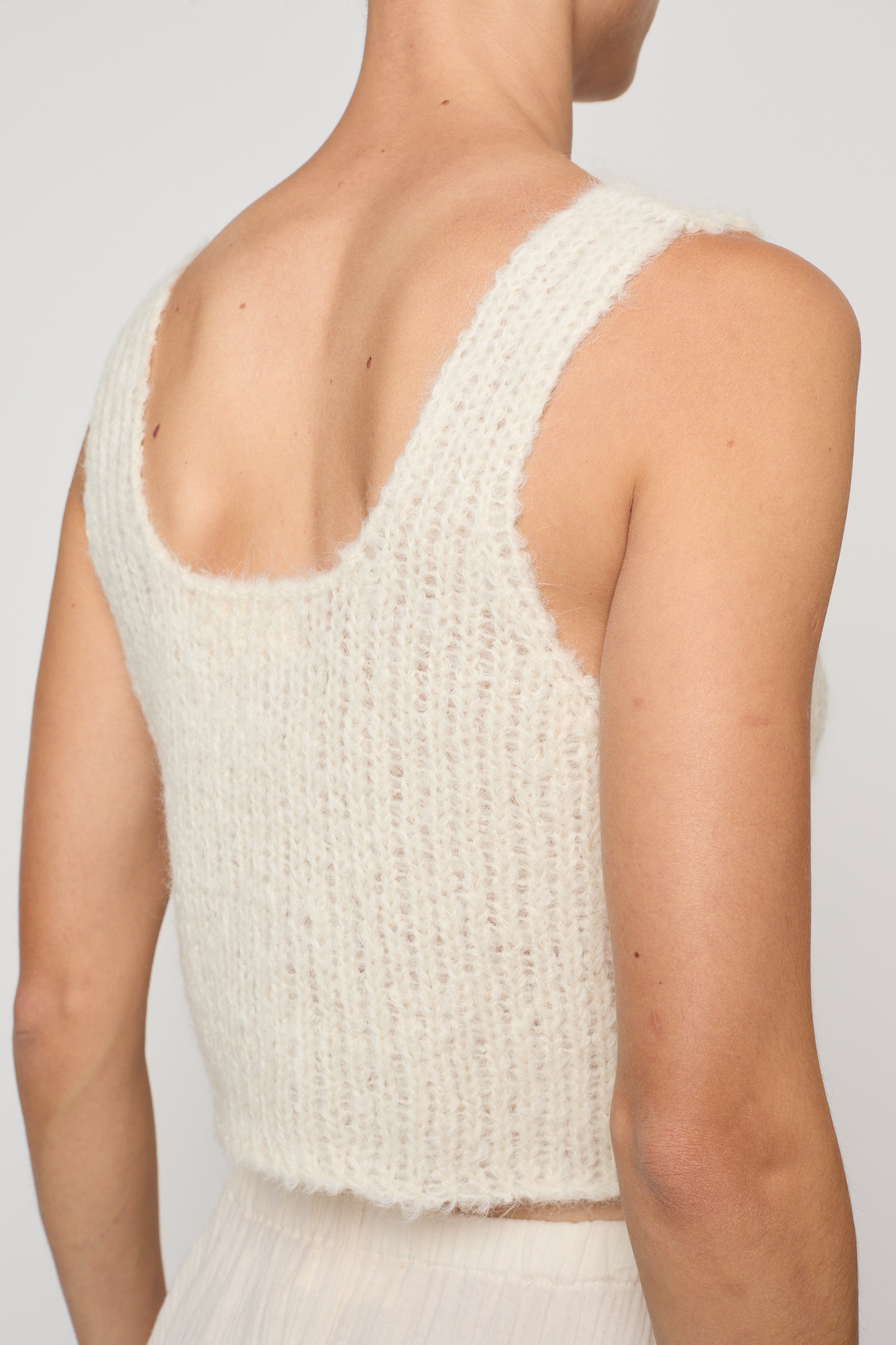 Super Crop Sweater Tank in Suri Alpaca
