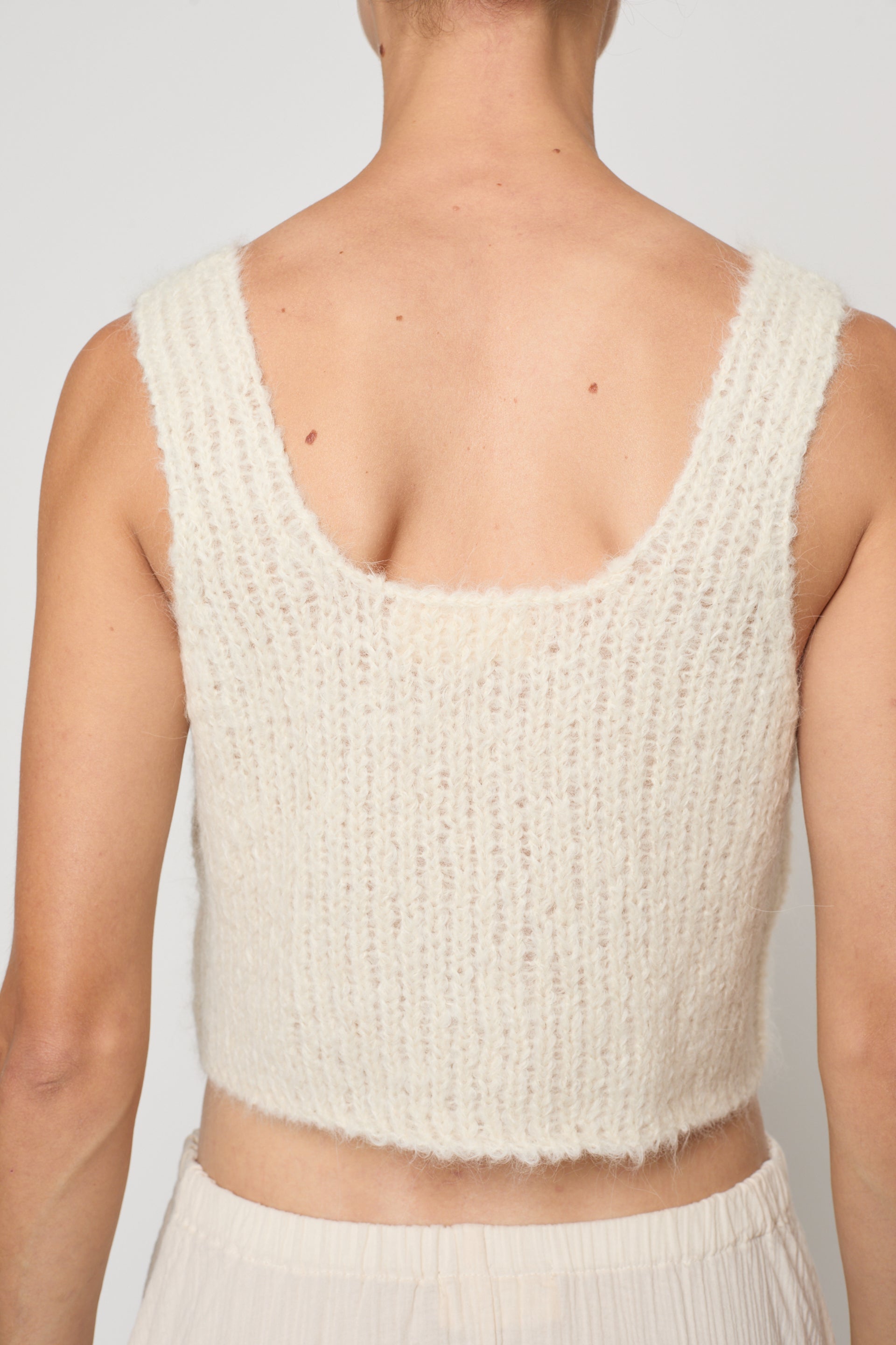 Super Crop Sweater Tank in Suri Alpaca