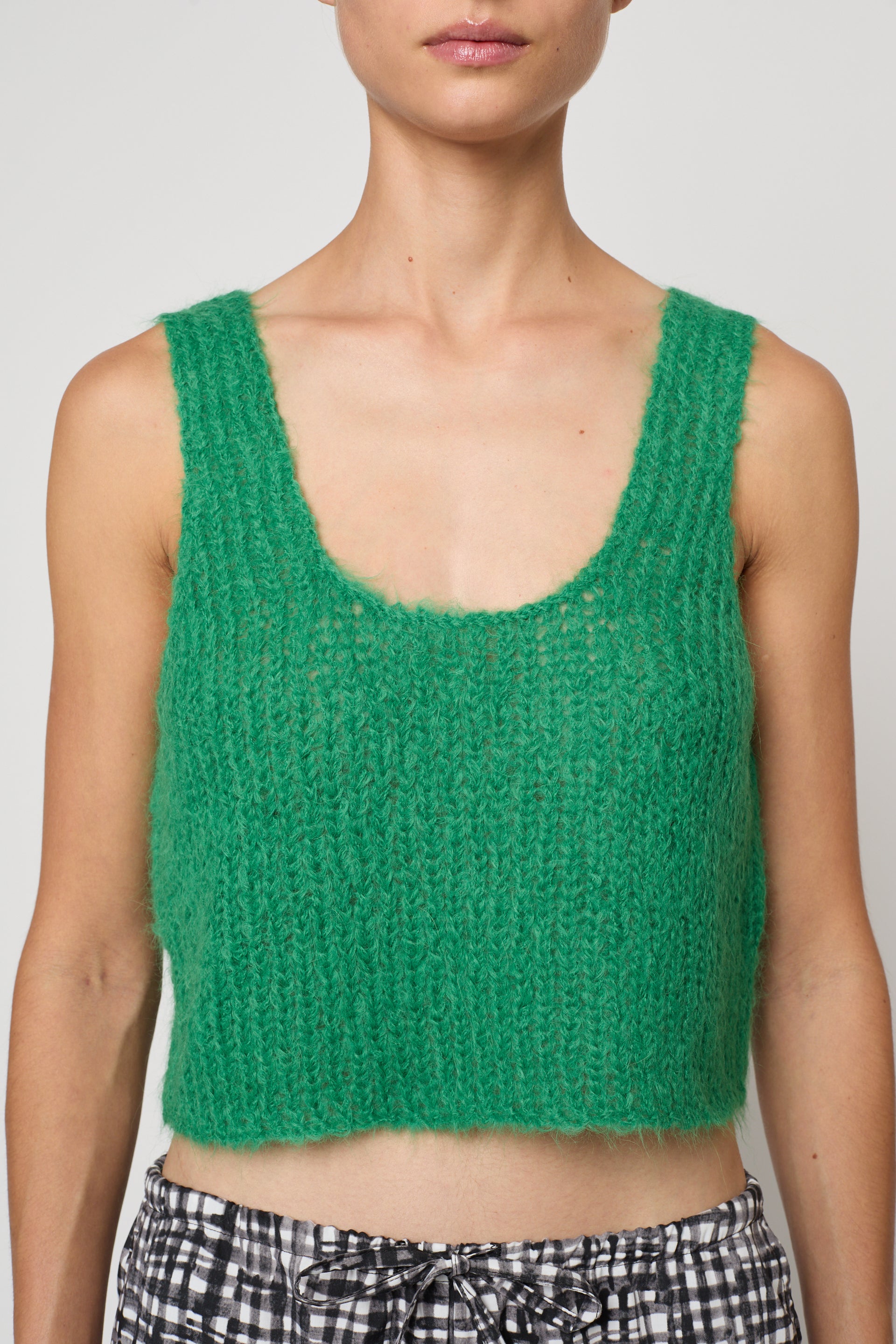 Super Crop Sweater Tank in Suri Alpaca