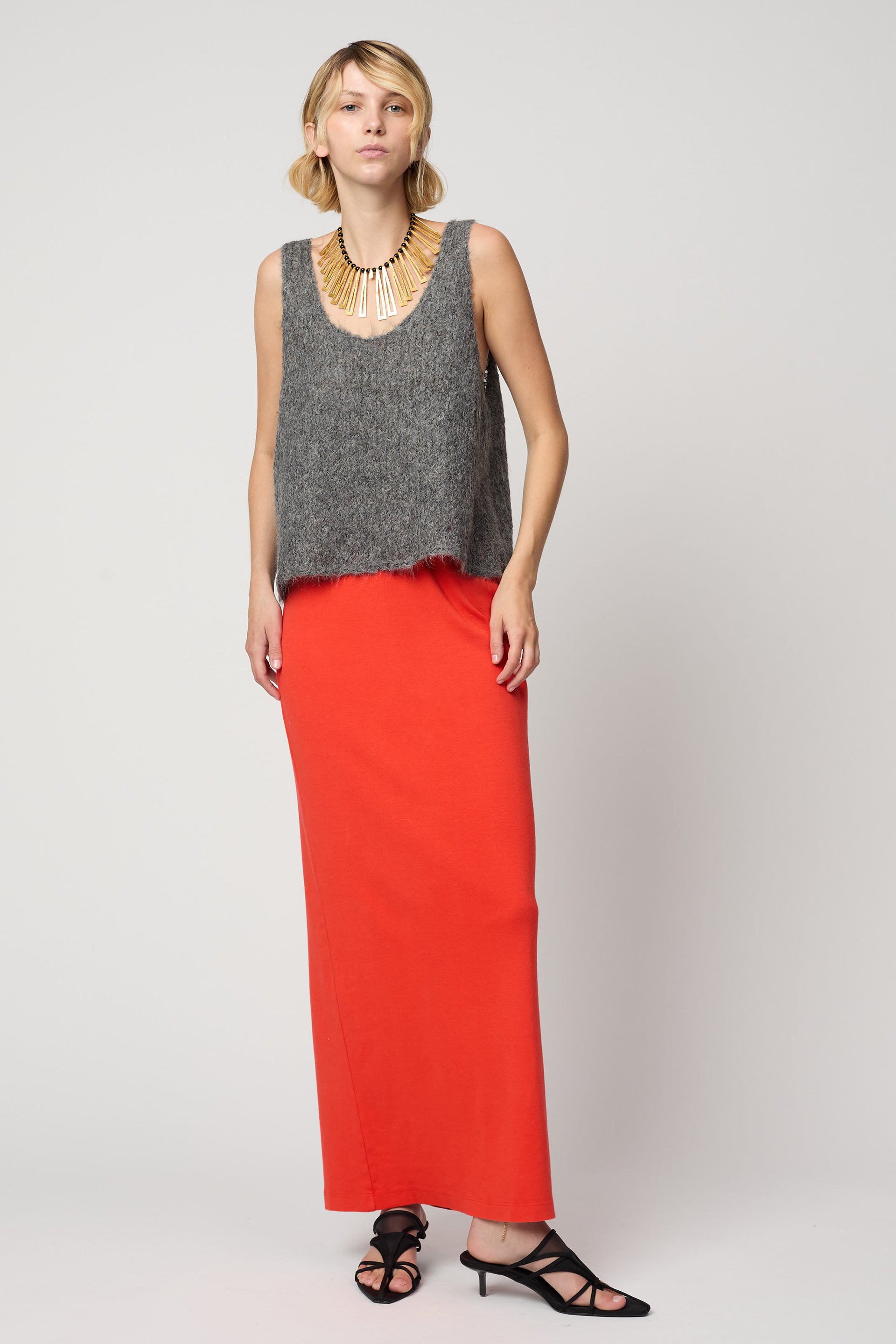 Sweater Tank in Suri Alpaca