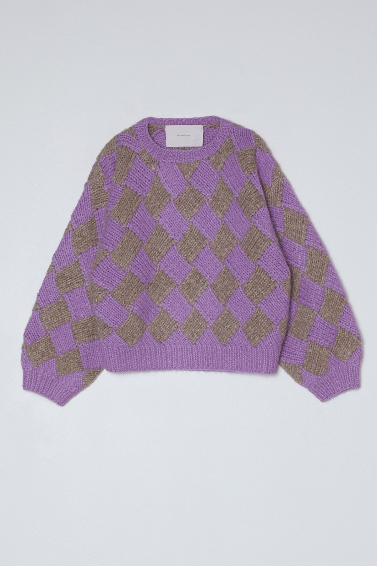 BALLOON SLEEVE SWEATER ENTRELAC