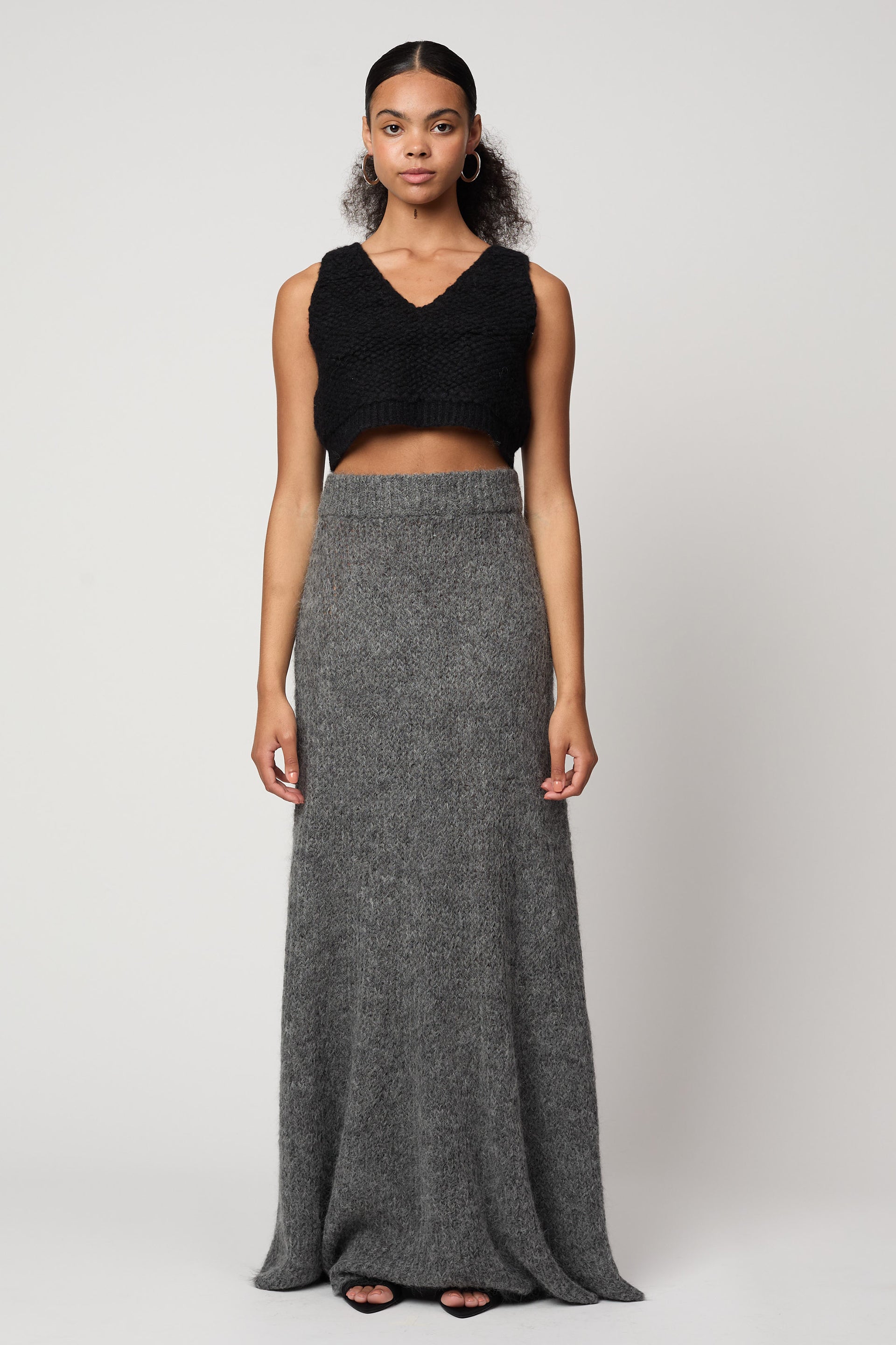 フレンチテリーのクロップドトップス