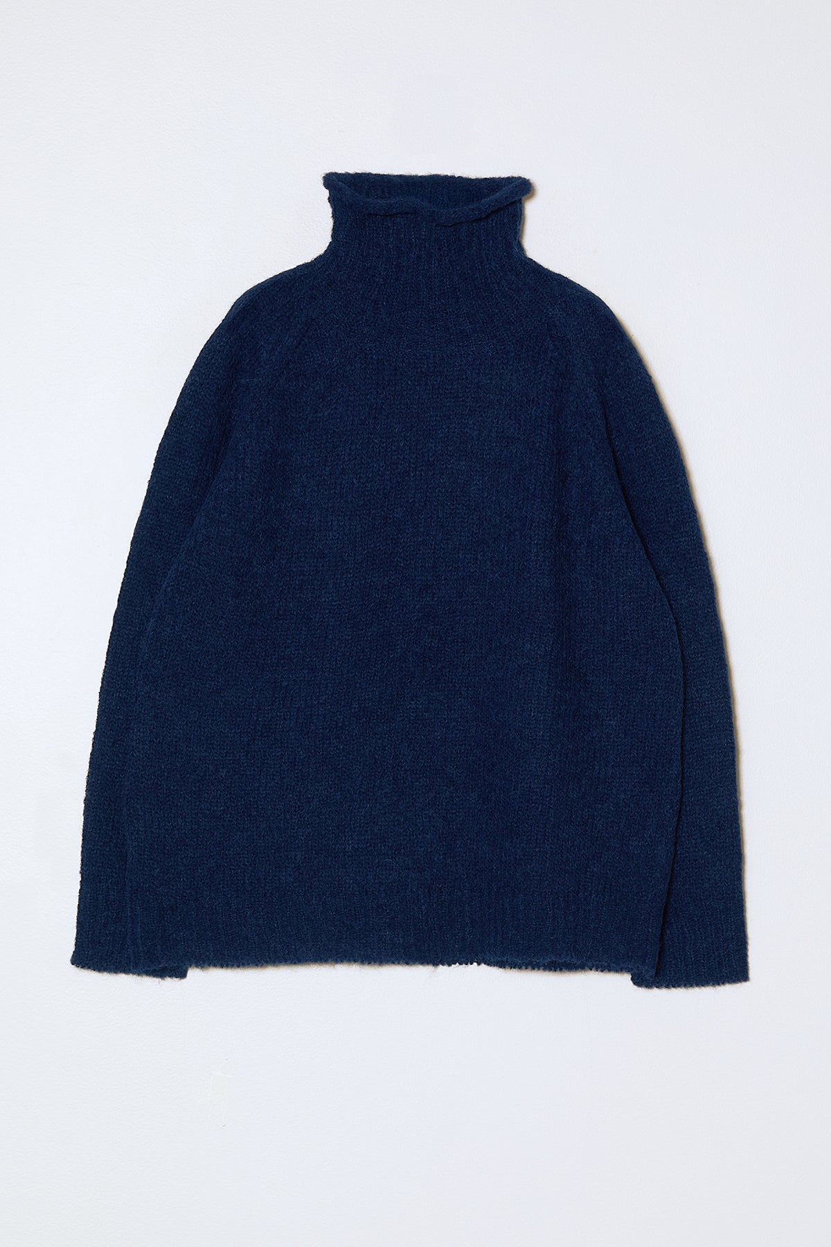 Vasilisa Airy Turtleneck Sweater in Soft Alpaca - Navy