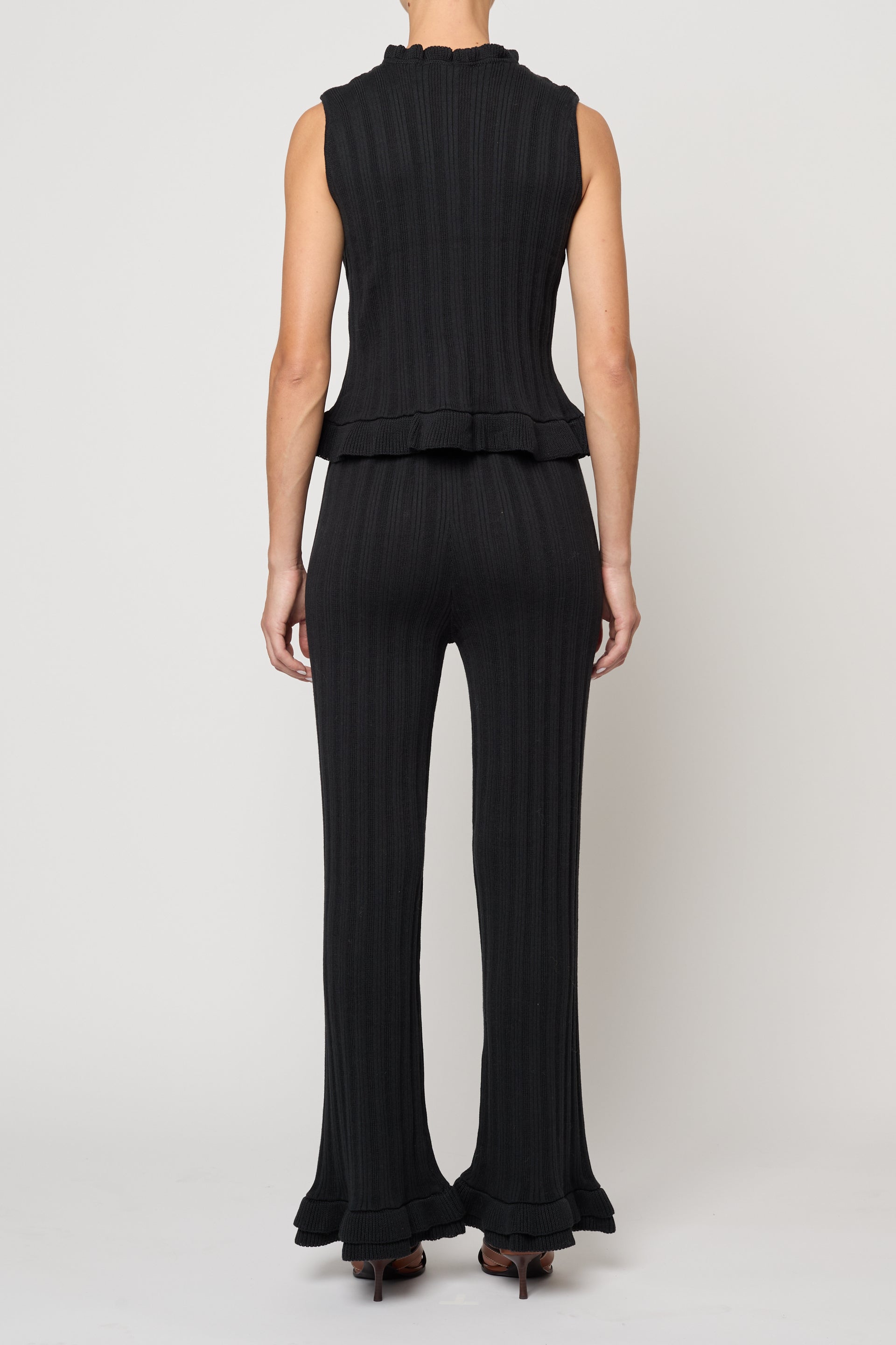 Pointelle Ruffle Pant