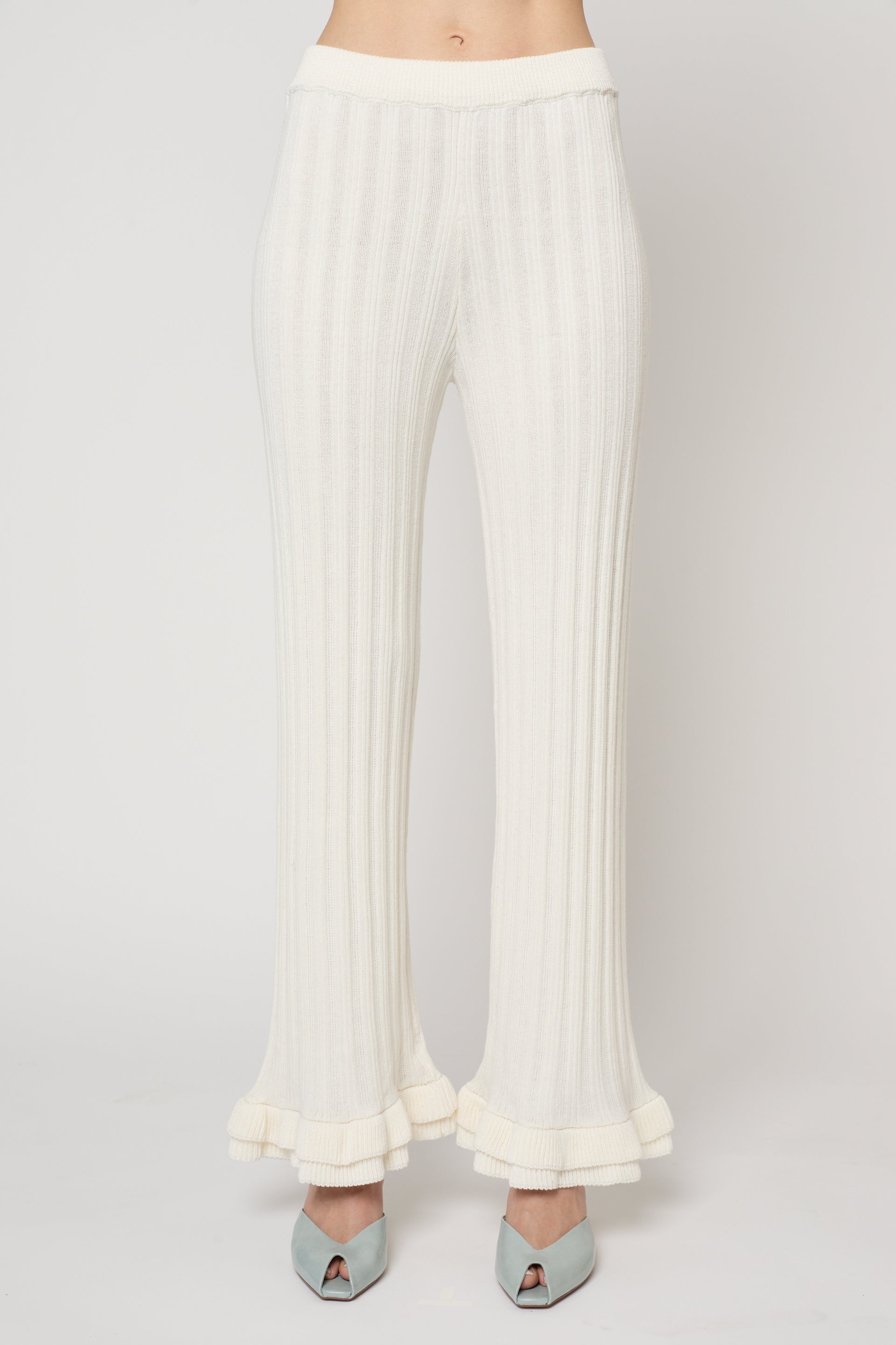 Pointelle Ruffle Pant