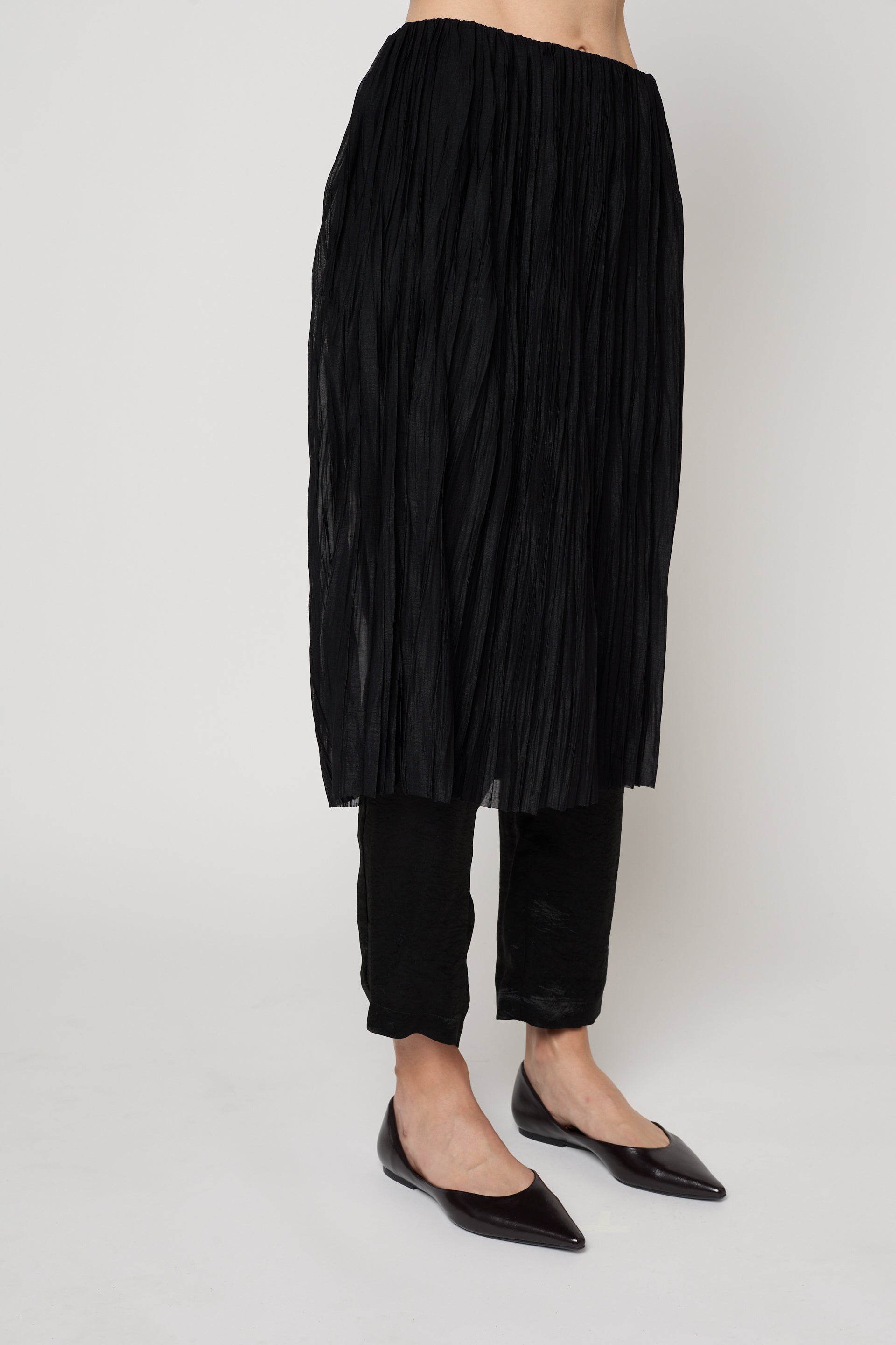 Skirt Pant in Random Pleats Chiffon