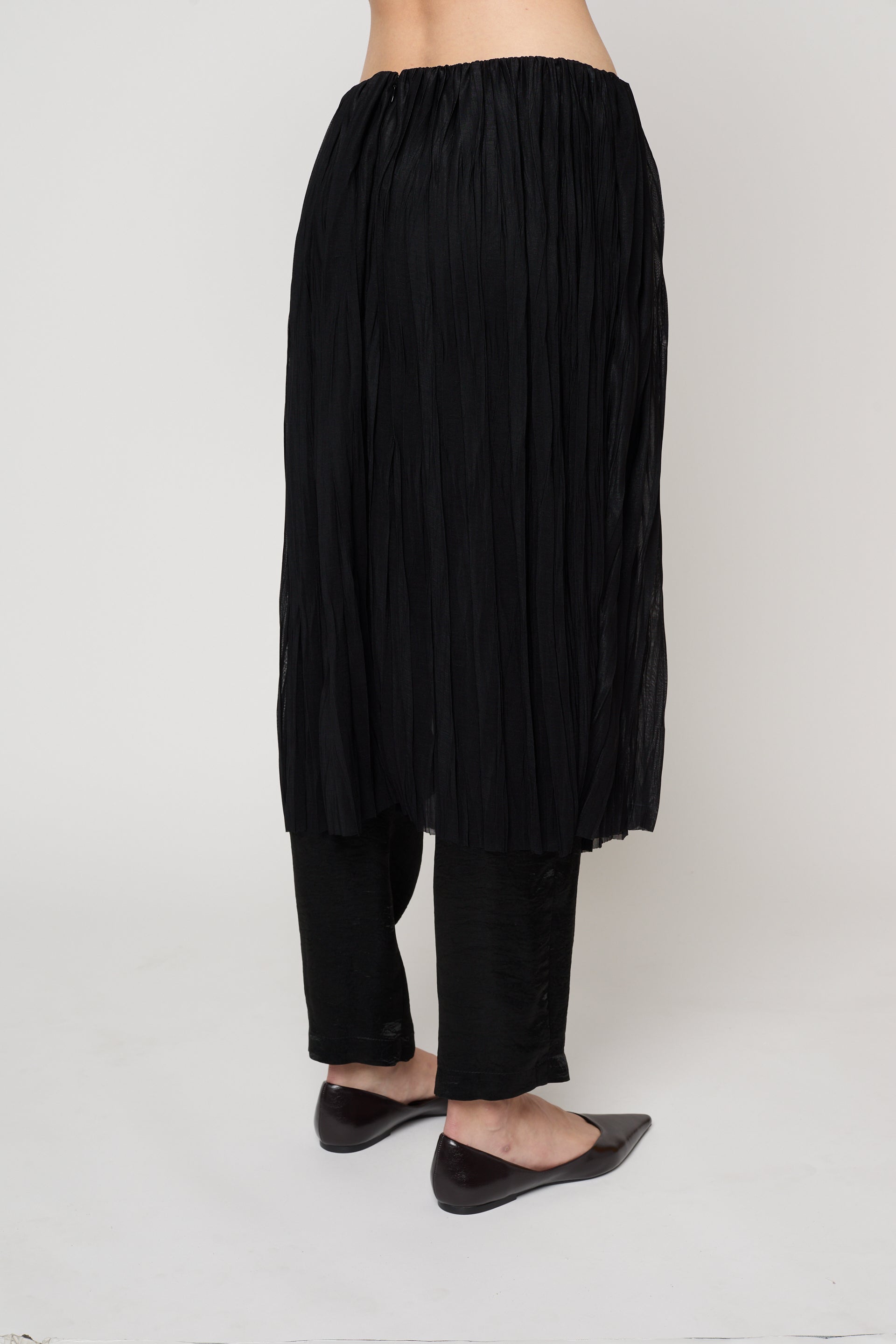 Skirt Pant in Random Pleats Chiffon