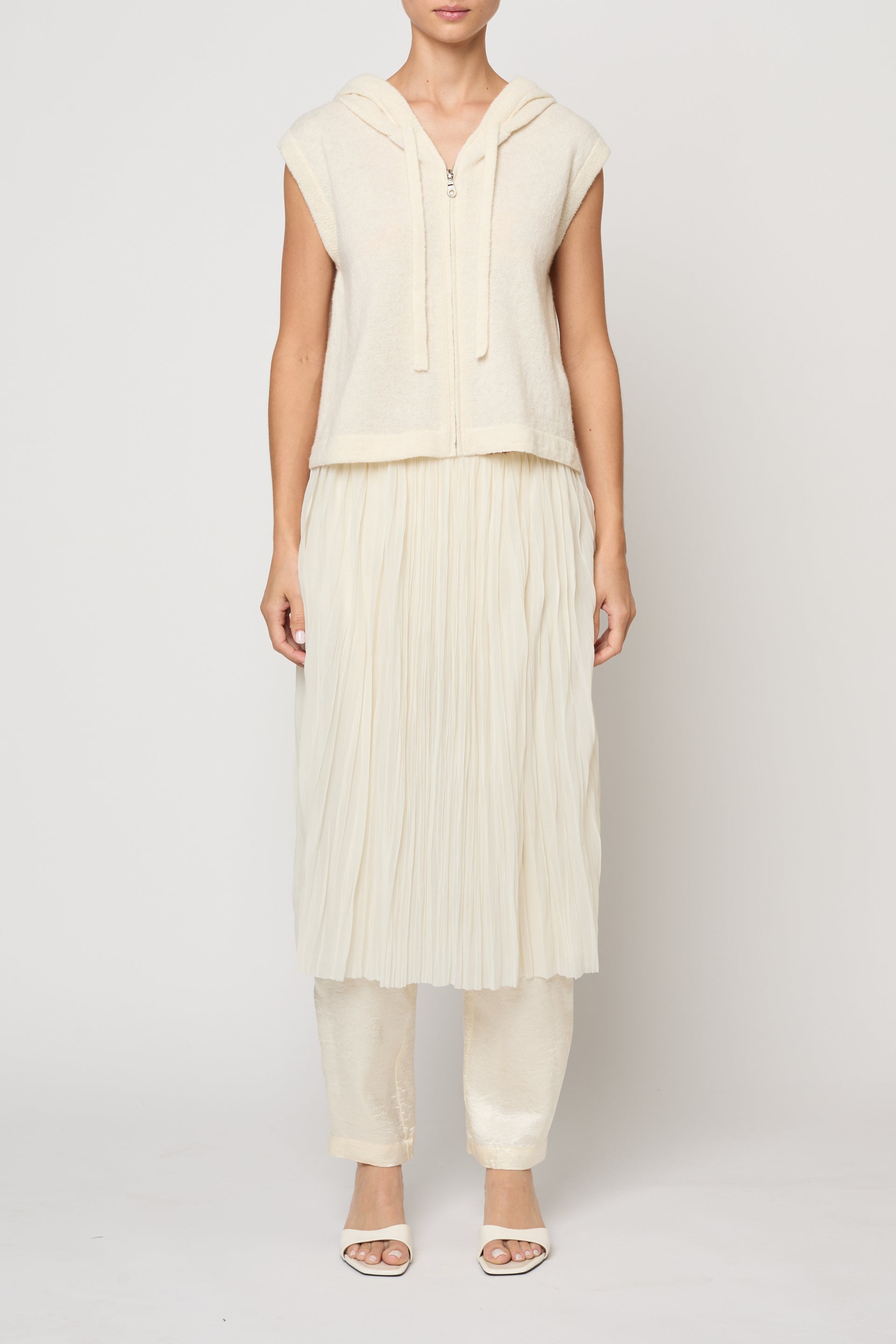 Skirt Pant in Random Pleats Chiffon