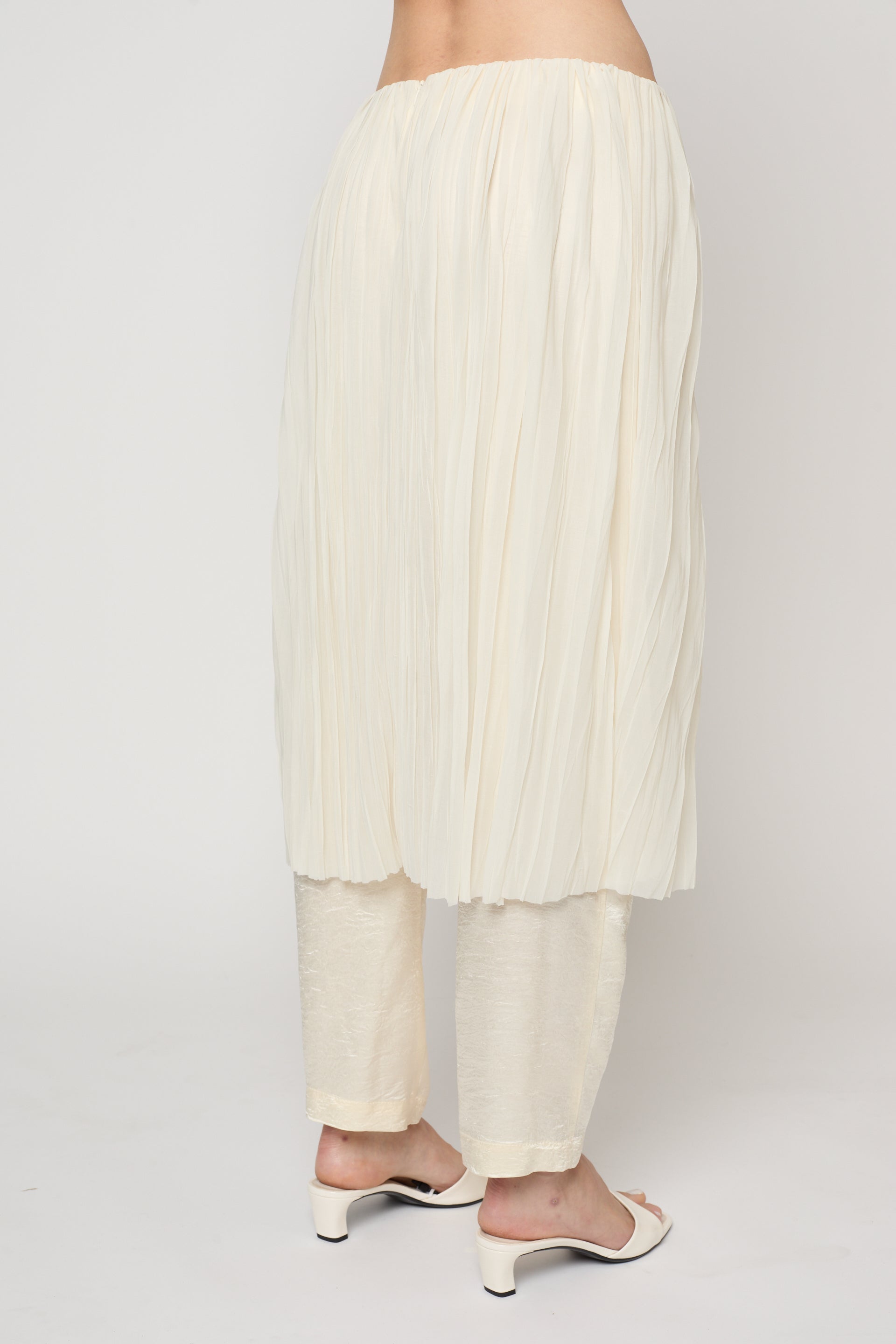 Skirt Pant in Random Pleats Chiffon