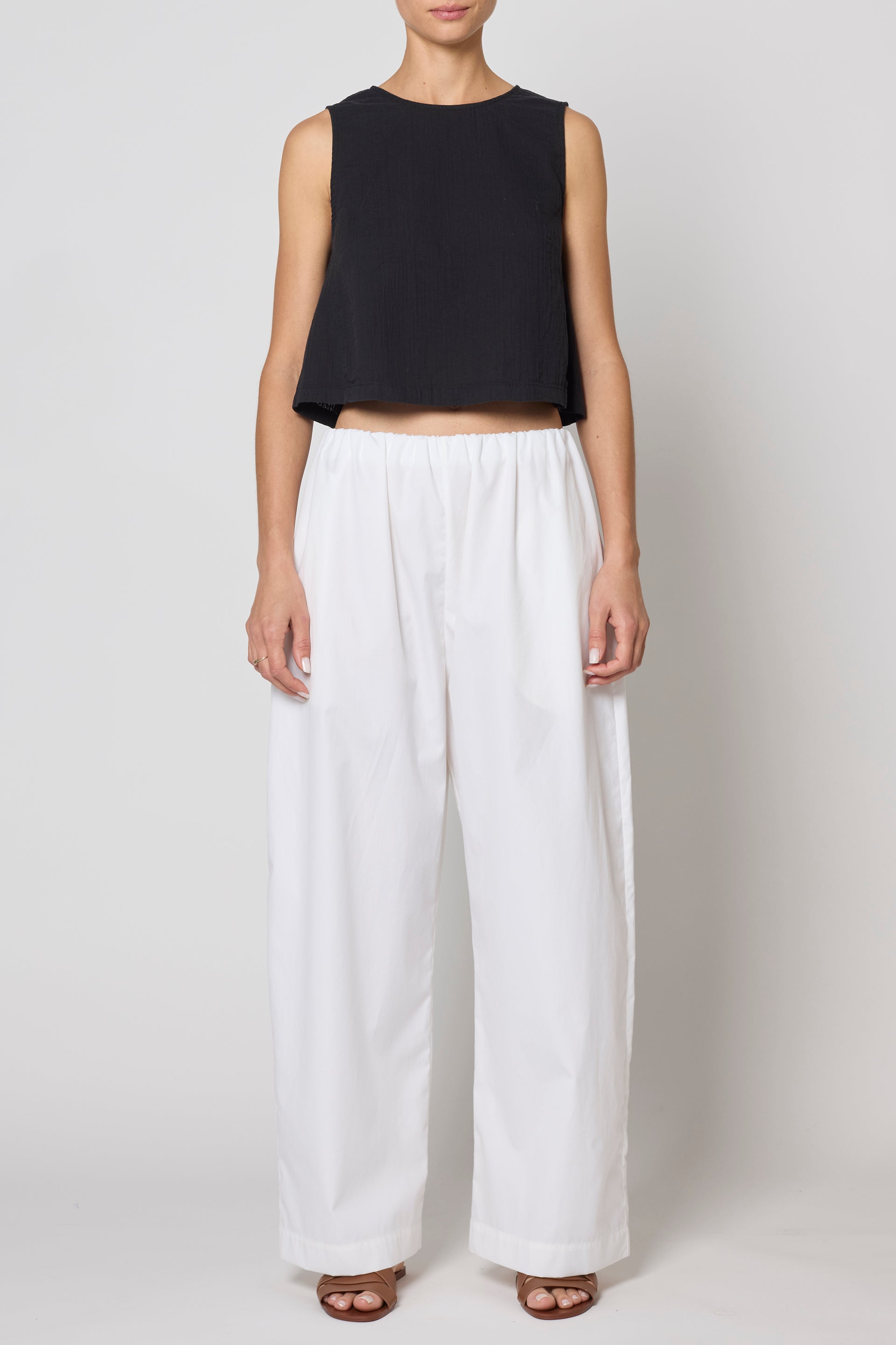 Paper Trouser in Pima Cotton Poplin
