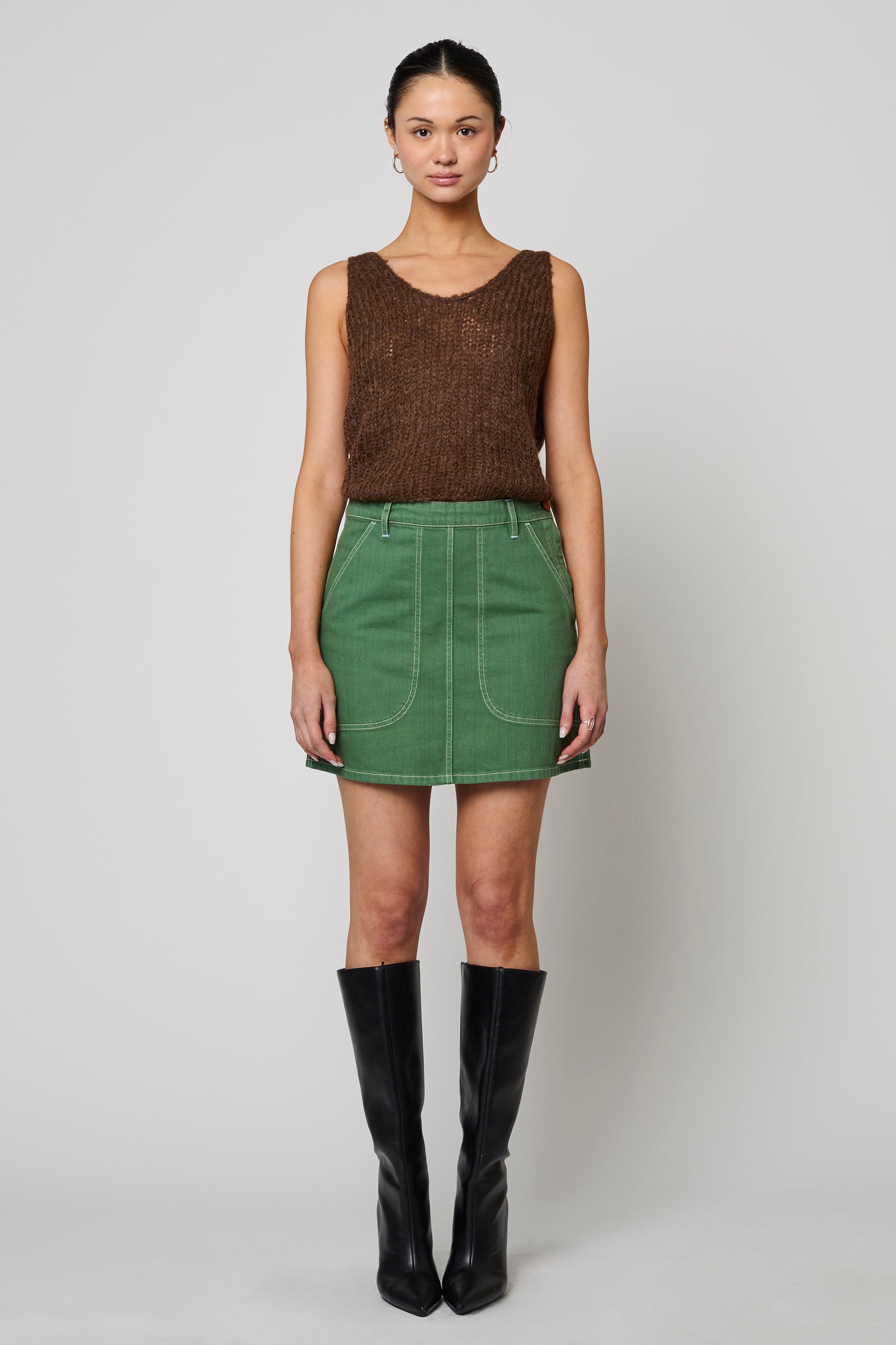 Erin Twill Mini Skirt