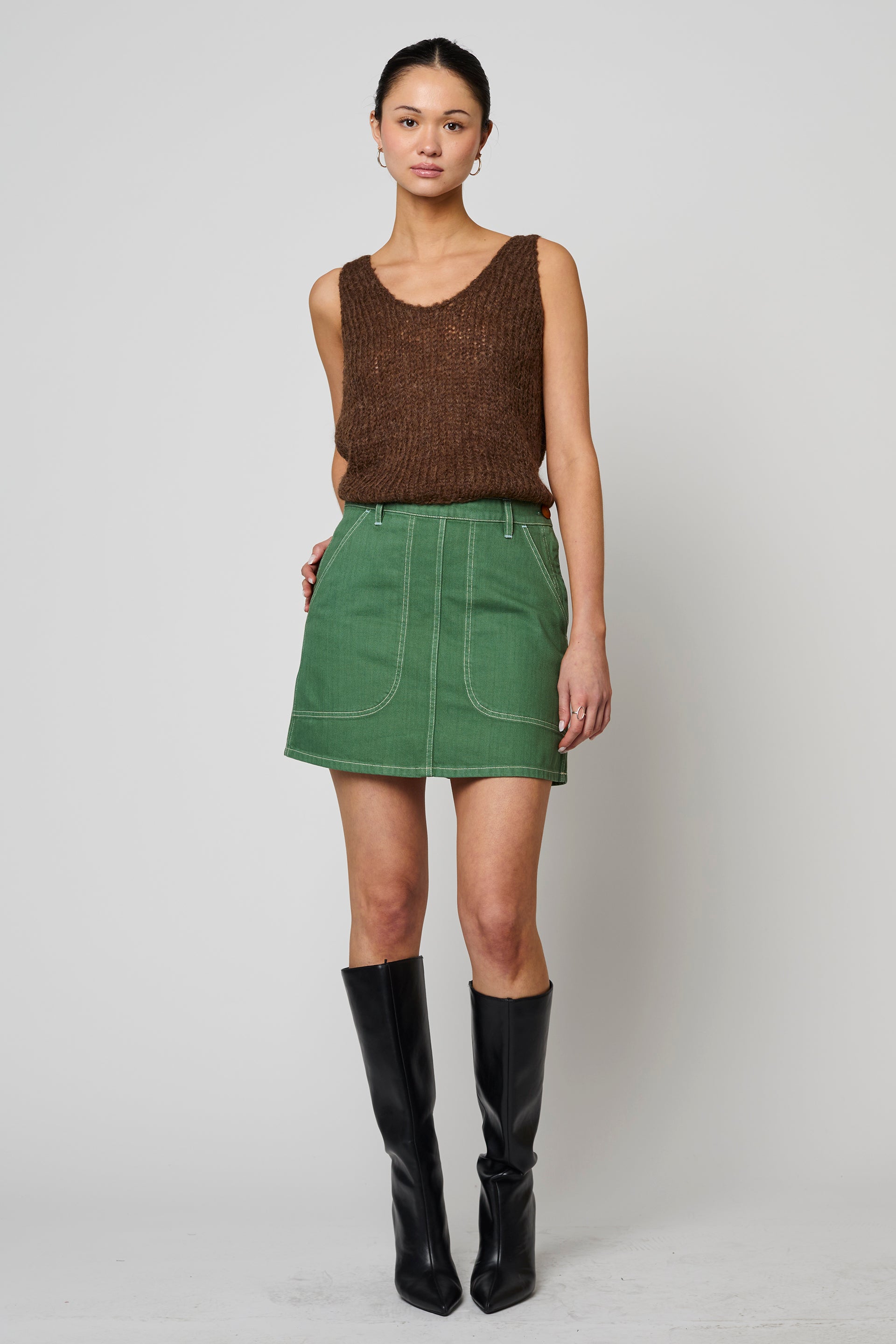 Erin Twill Mini Skirt