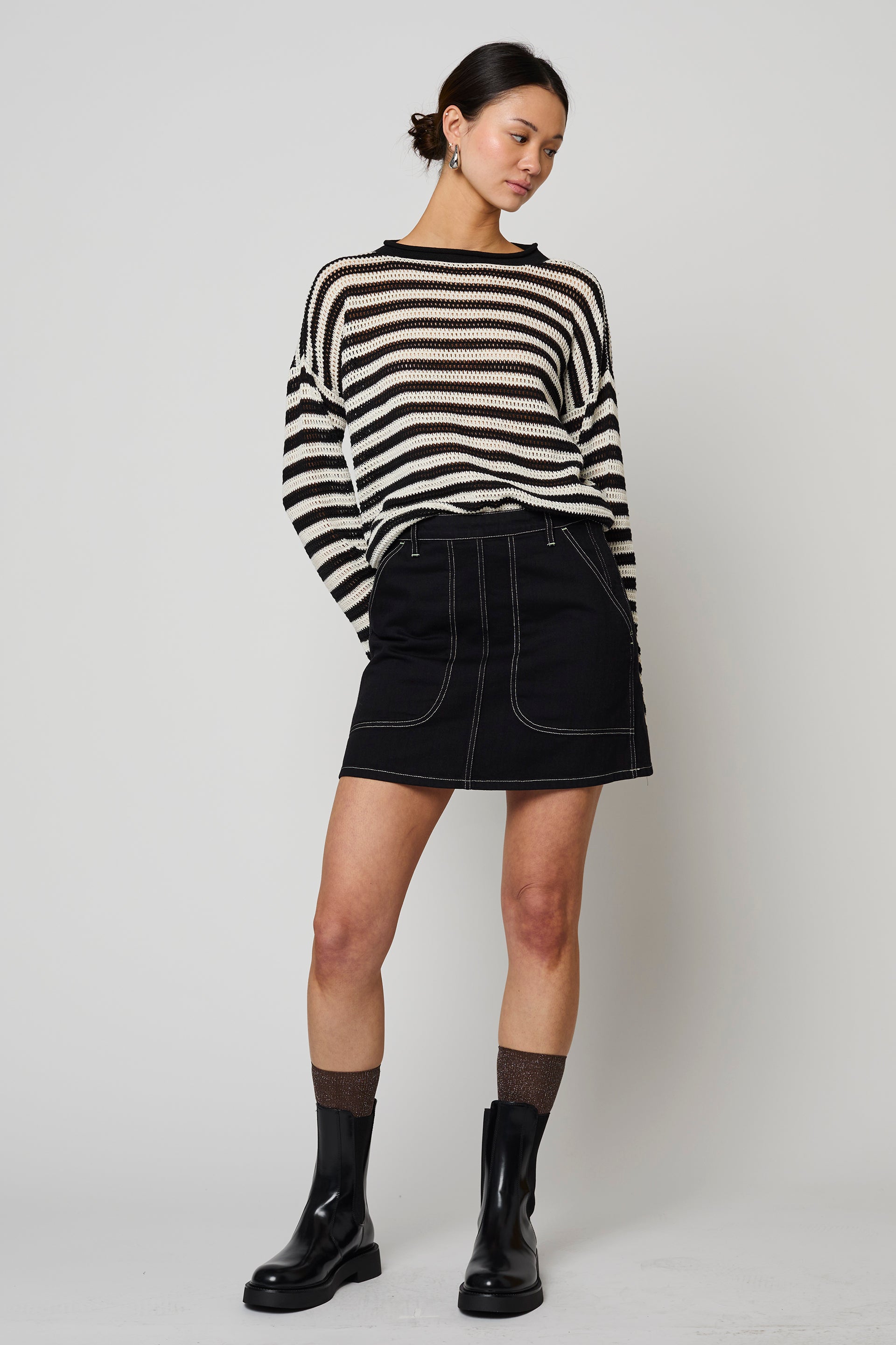 Erin Twill Mini Skirt