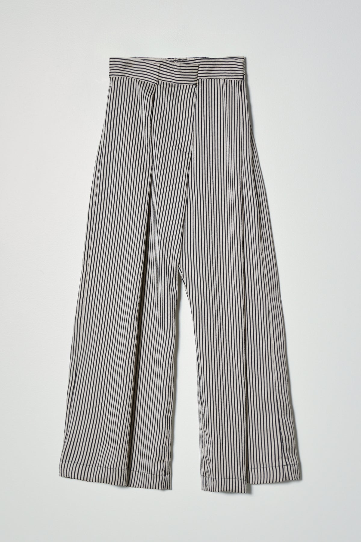 Asymmetrical Wide Trouser in Hammered Satin
