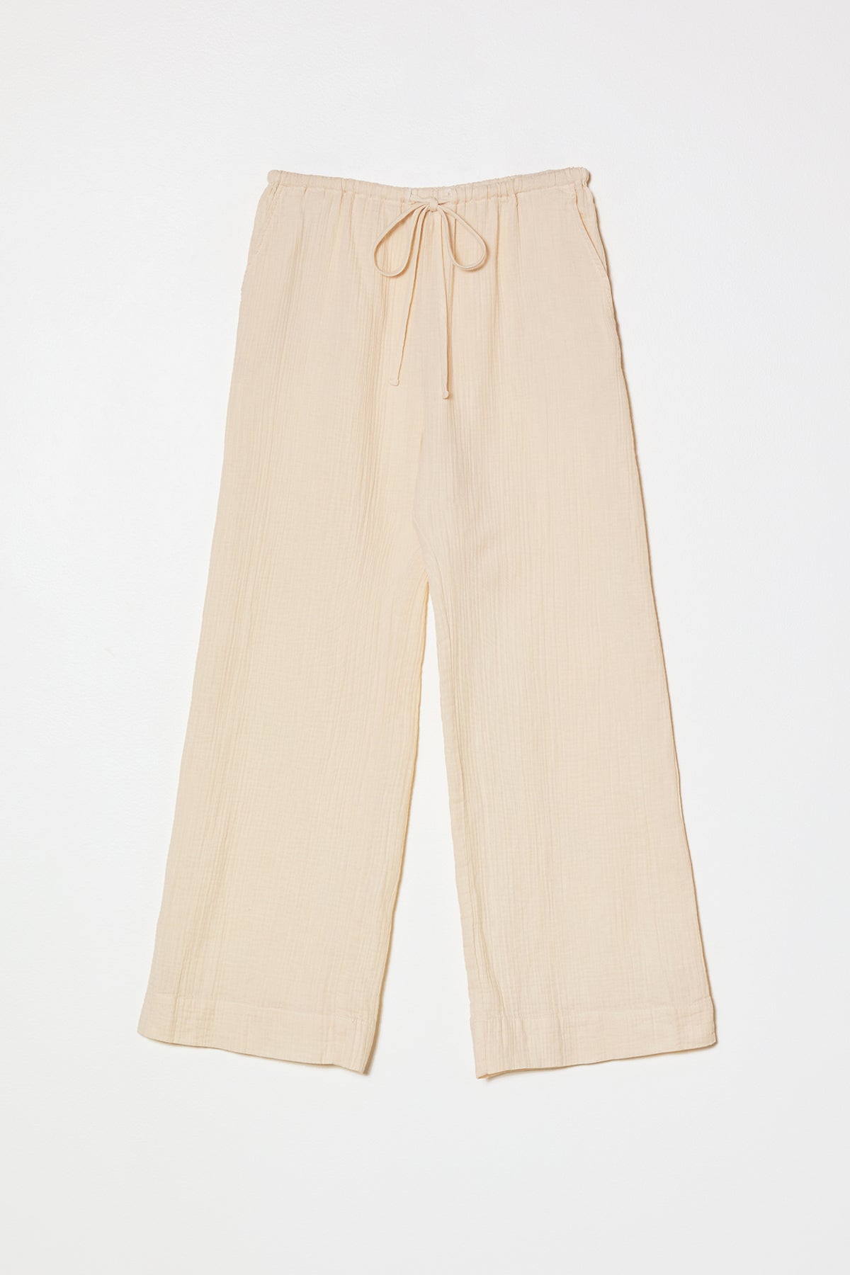 Drawstring Pant in Crinkled Gauze