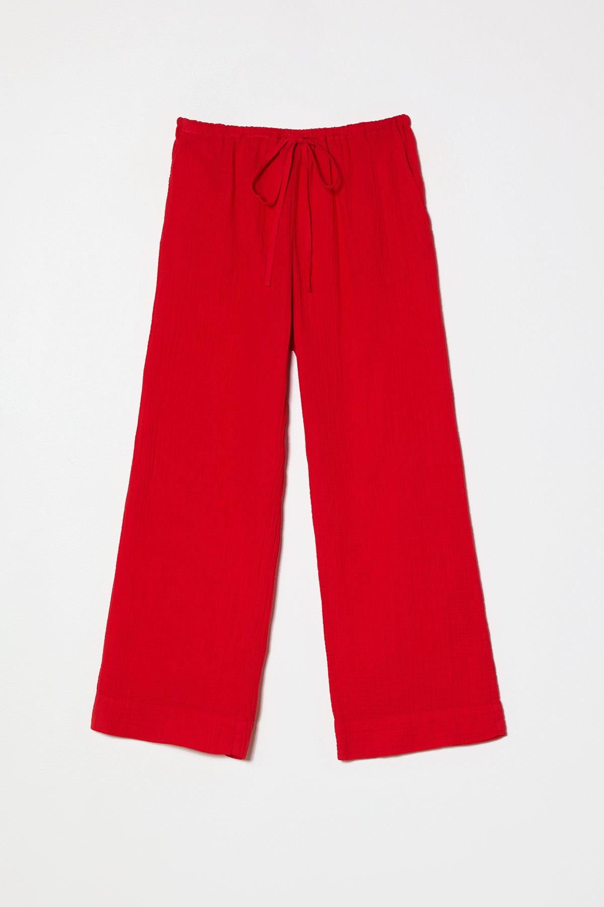Drawstring Pant in Crinkled Gauze