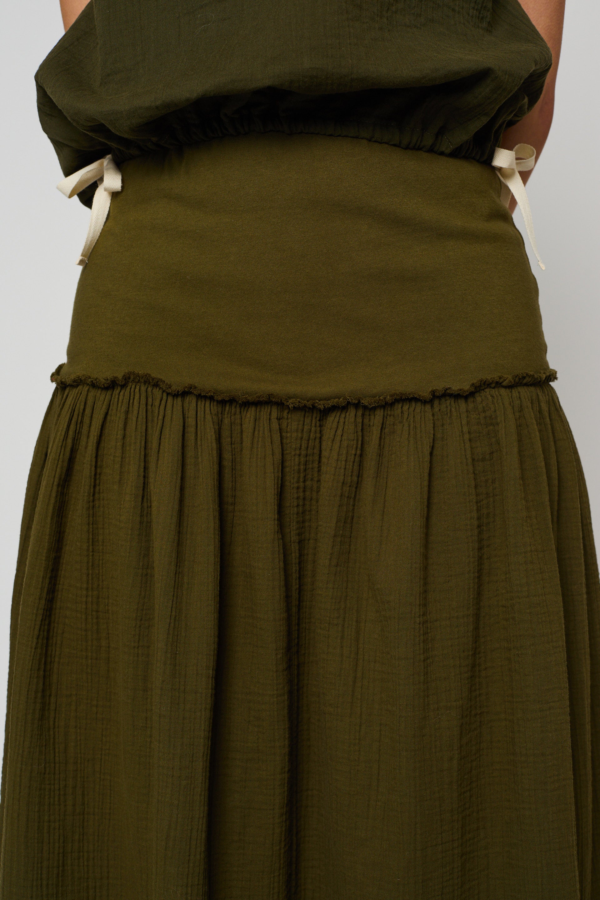 Sloane Organic Crinkled Cotton Skirt