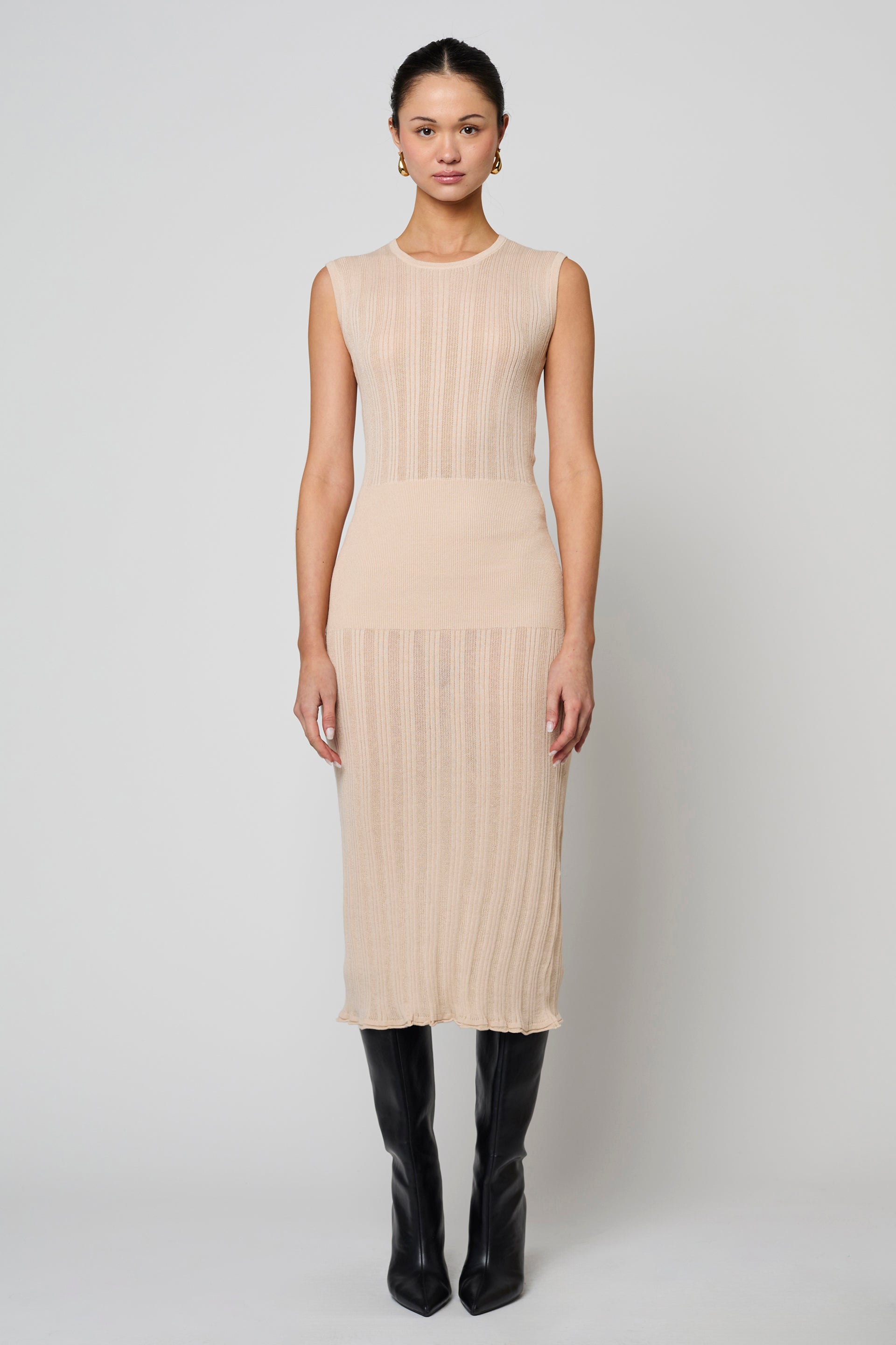 POINTELLE LONG DRESS